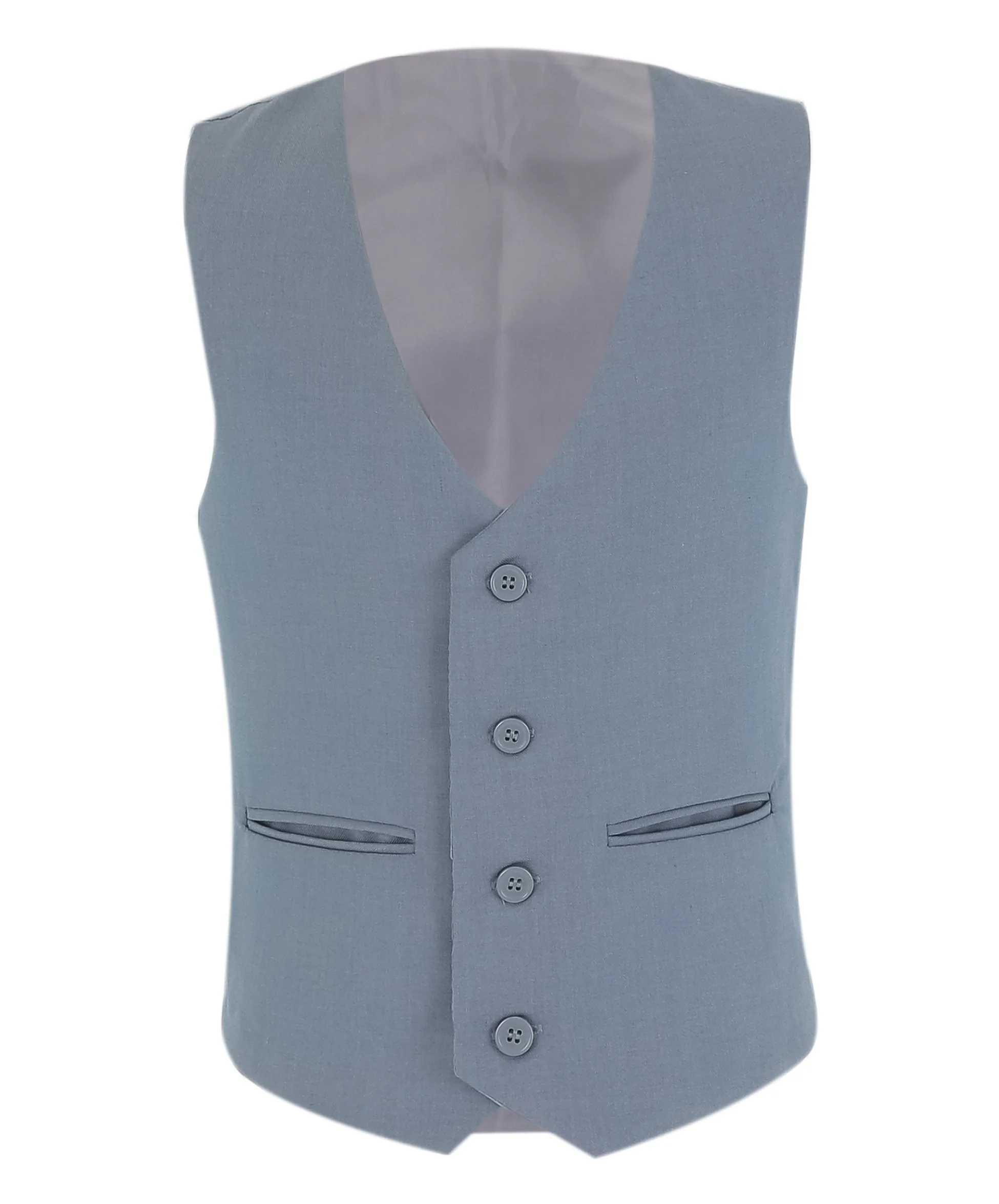 Boys Summer Waistcoat Suit 4 PC Set - Grey - Image 3