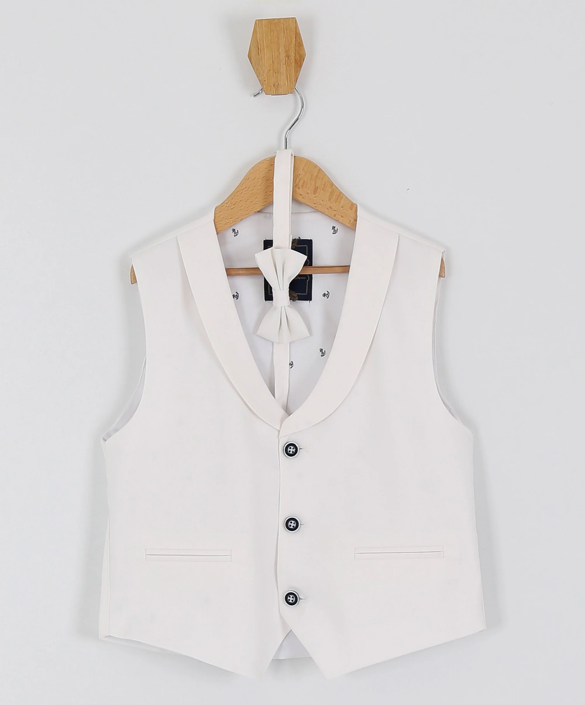 Baby & Boys 3-Piece White Cotton-Linen Waistcoat Suit Set - WHITBY - Image 7