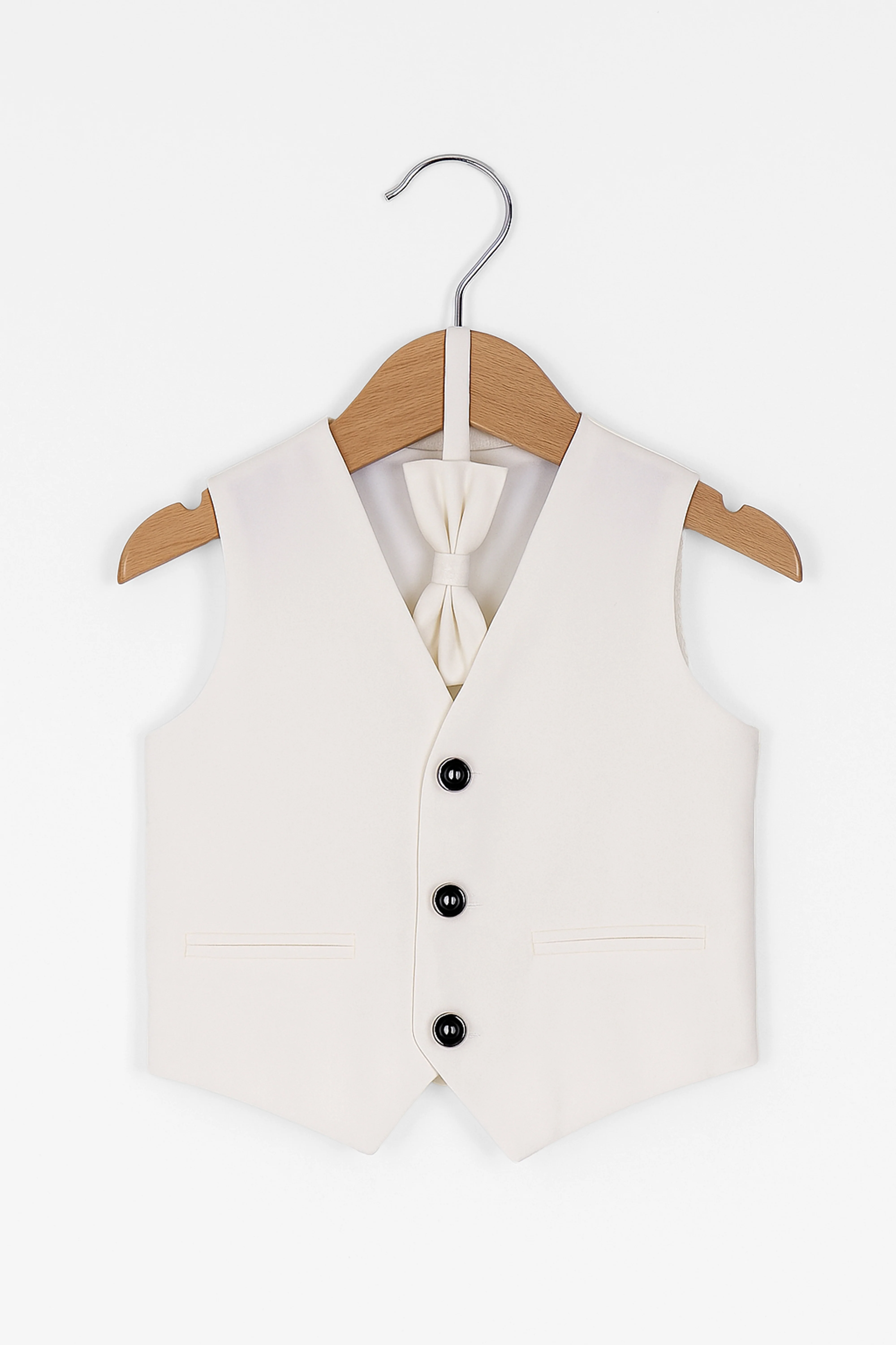 Baby & Boys 3-Piece White Cotton-Linen Waistcoat Suit Set - WHITBY - Image 8