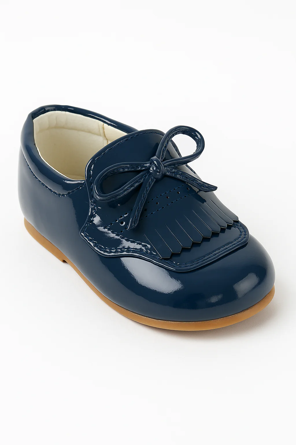 Baby Boys Pre- walker Patent Loafer - ADAM - Navy Blue