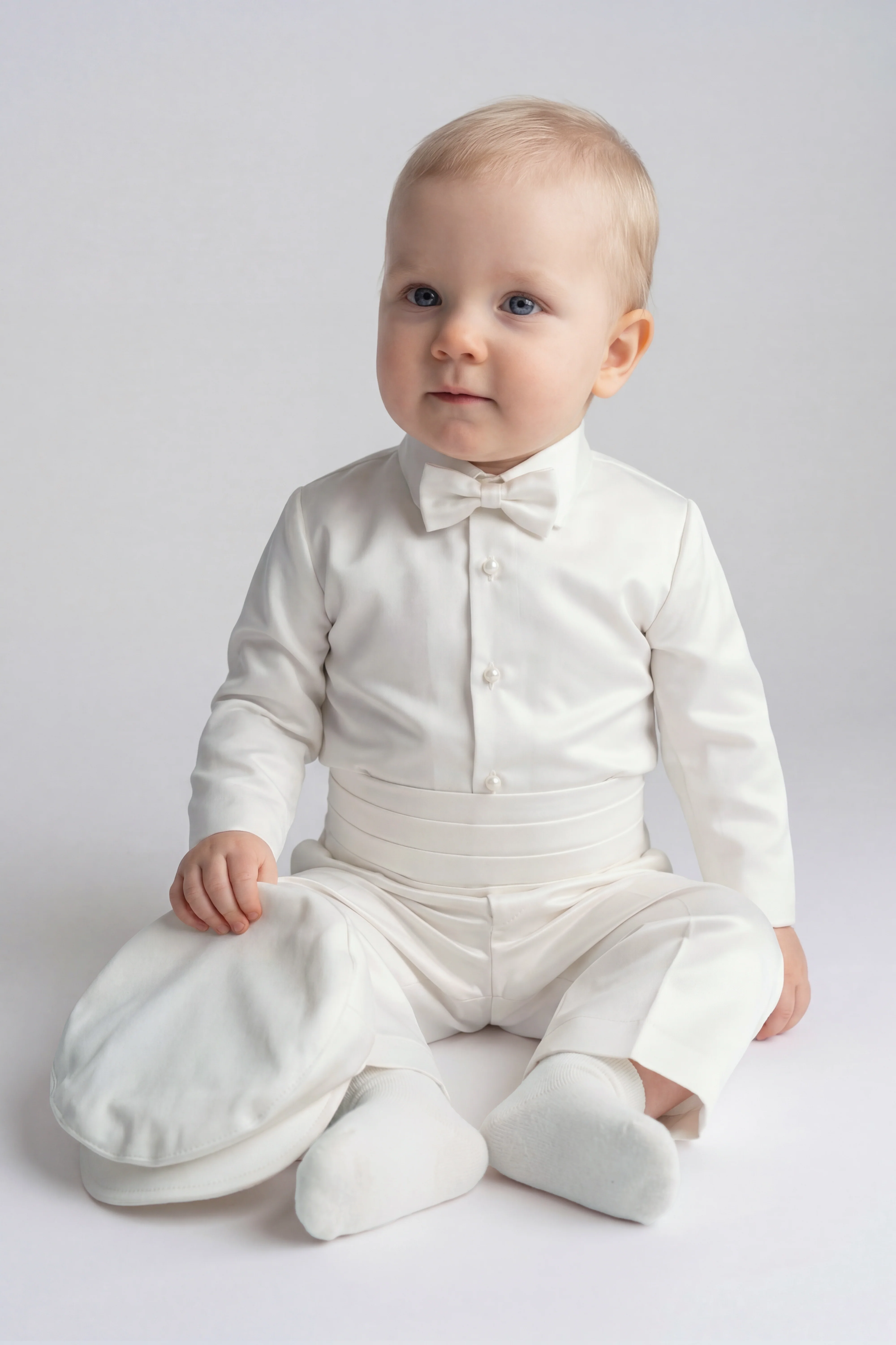 Baby Boys Christening Baptism Outfit - Ivory - Image 3