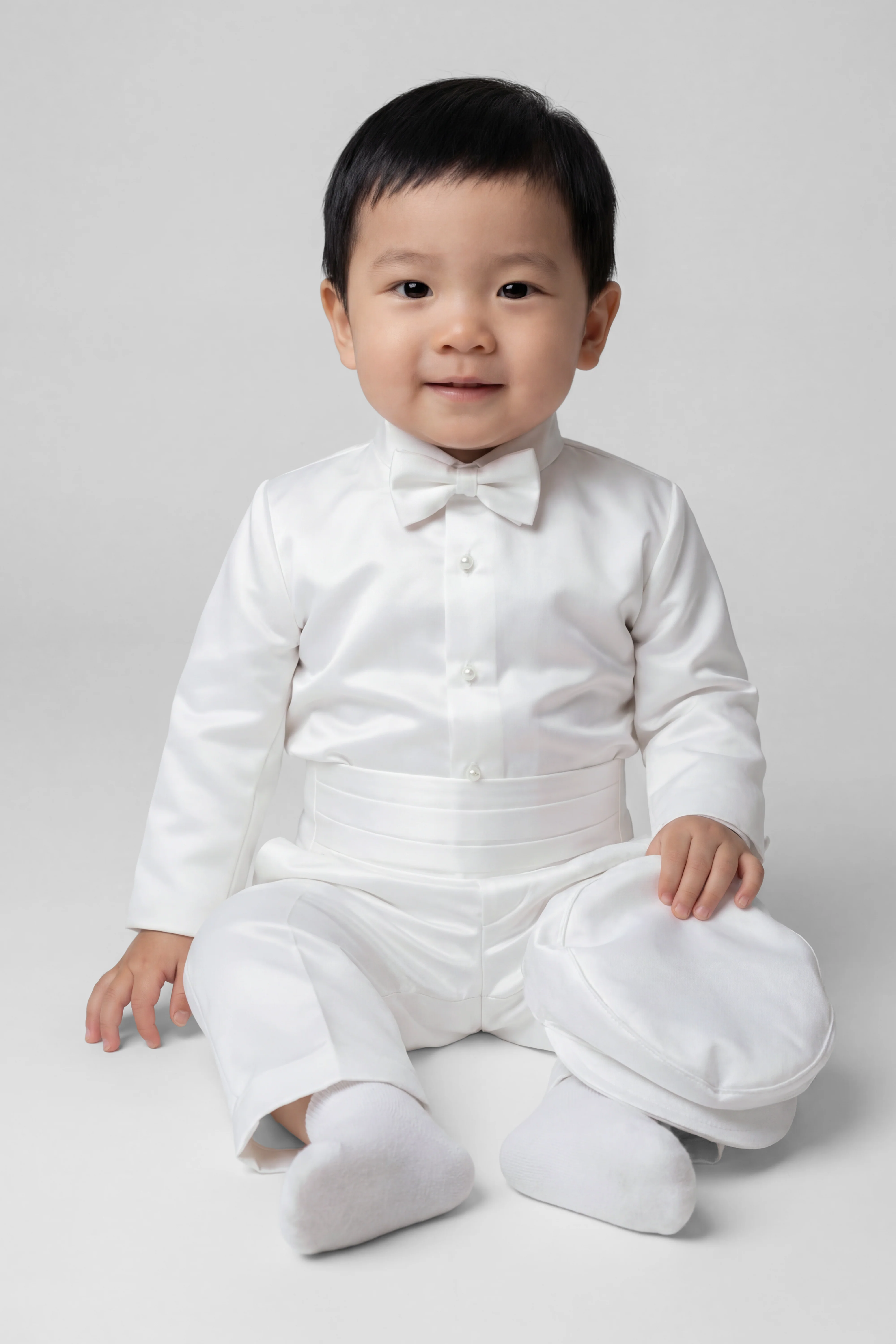Baby Boys Christening Baptism Outfit - White - Image 3