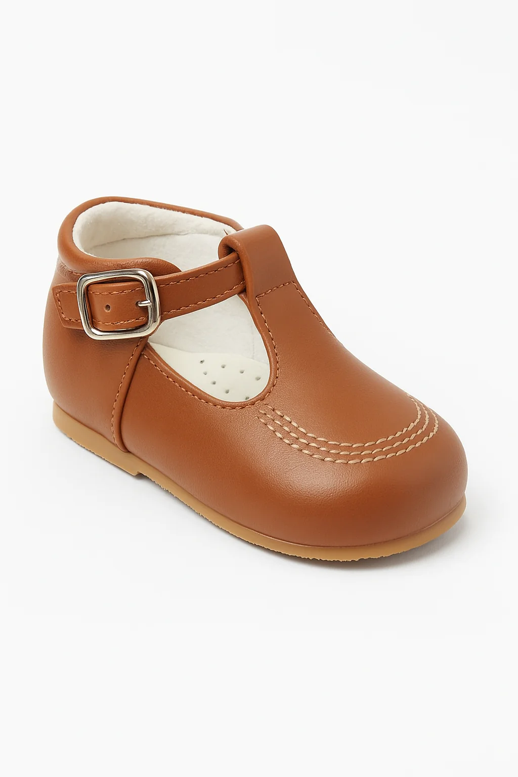 Baby & Boys Buckled Leather Shoes TEDDY - Tan Brown