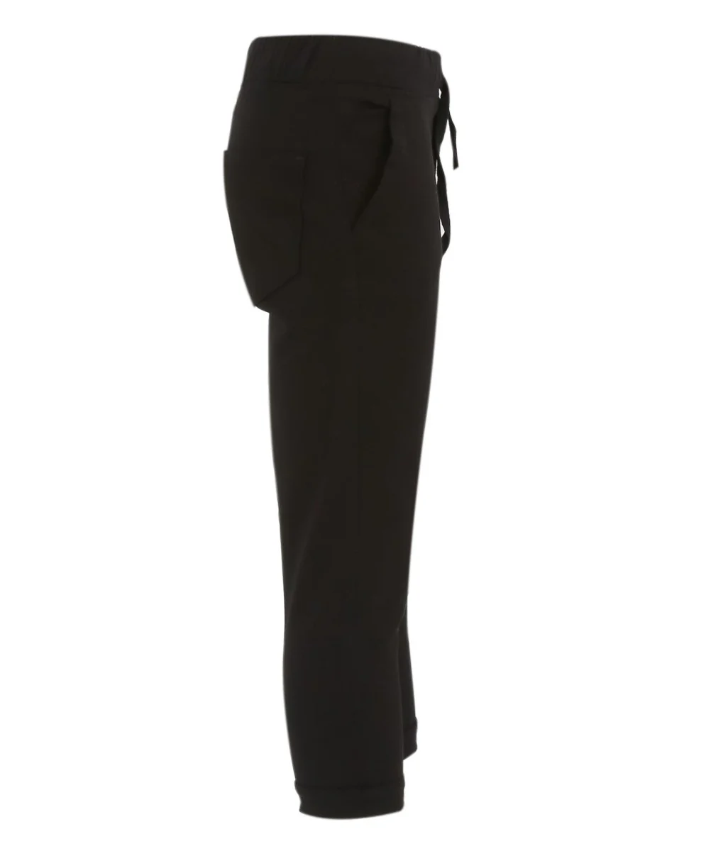 Baby Boys Cotton Stretch Chino Trousers - ENZO - Black - Image 2