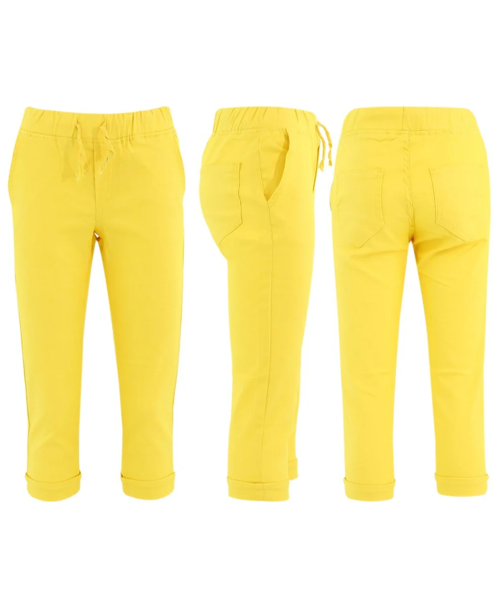 Baby Boys Cotton Stretch Chino Trousers - ENZO - Yellow - Image 4