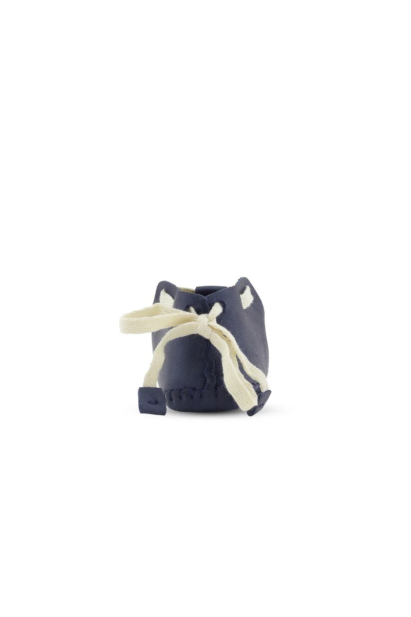 Baby Boys Genuine Leather Pre-walker Crib Shoes - Patik - Navy Blue - Image 4