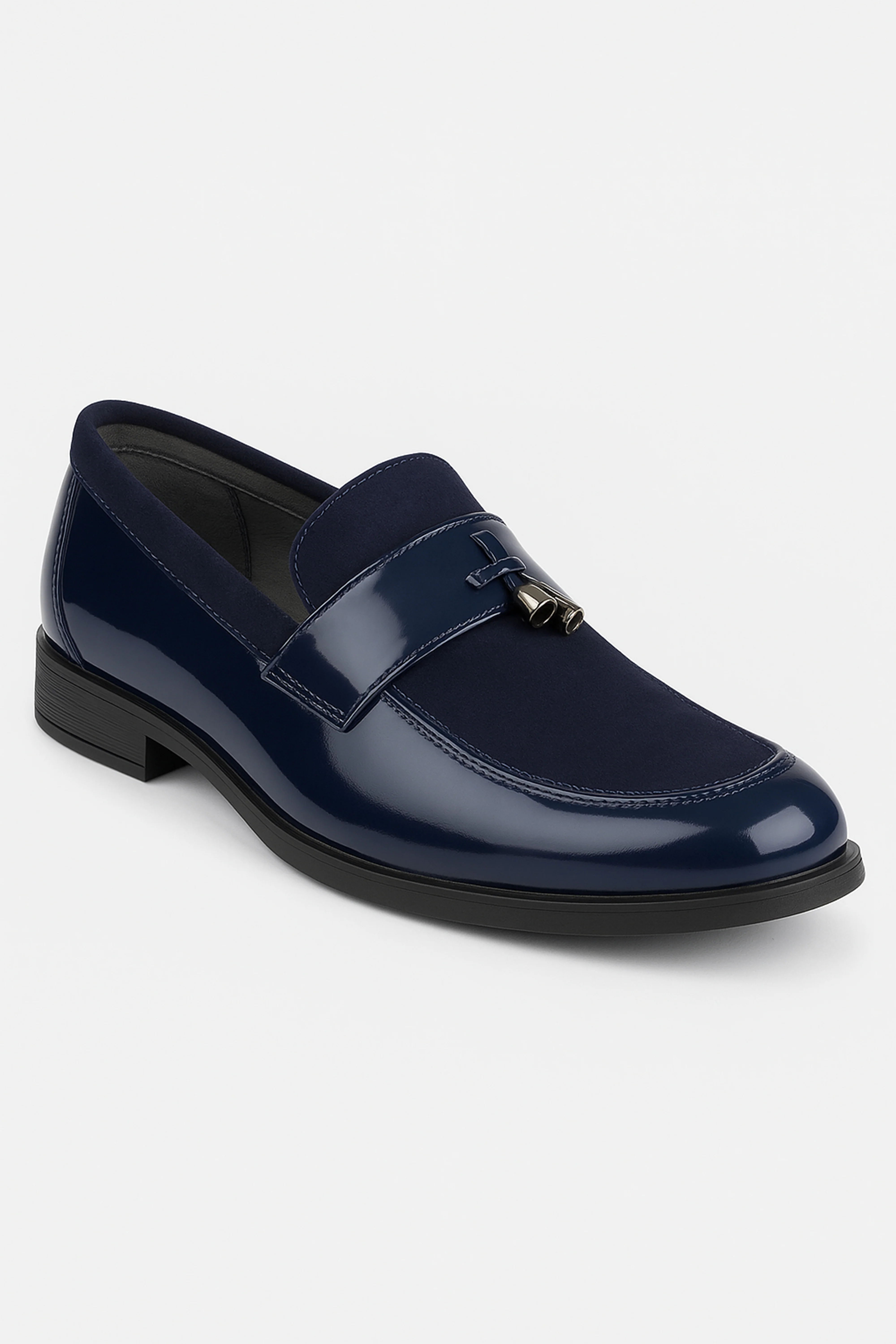 Baby Boys & Boys leather and Suede Slip on Formal Tassel Loafers - Navy Blue