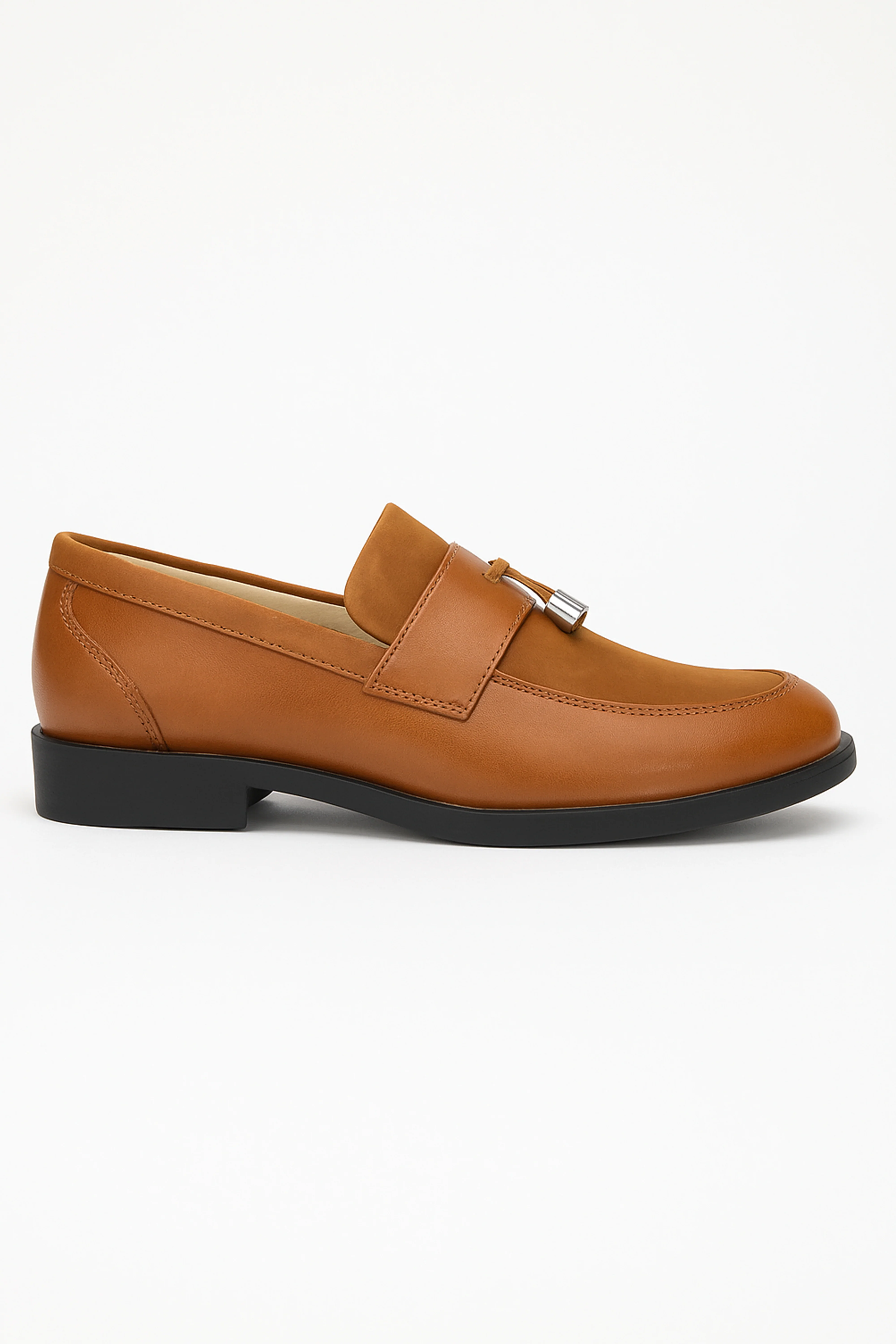 Baby Boys & Boys leather and Suede Slip on Formal Tassel Loafers - Tan Brown - Image 4