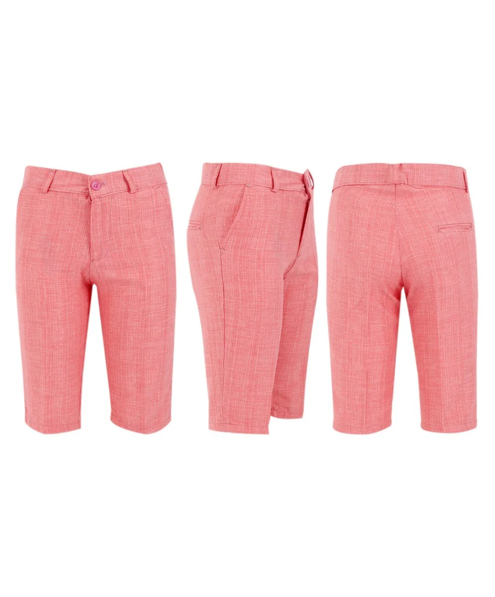 Baby & Boys 4-Piece Cotton-Linen Waistcoat Shorts Suit Set - Red - Image 10