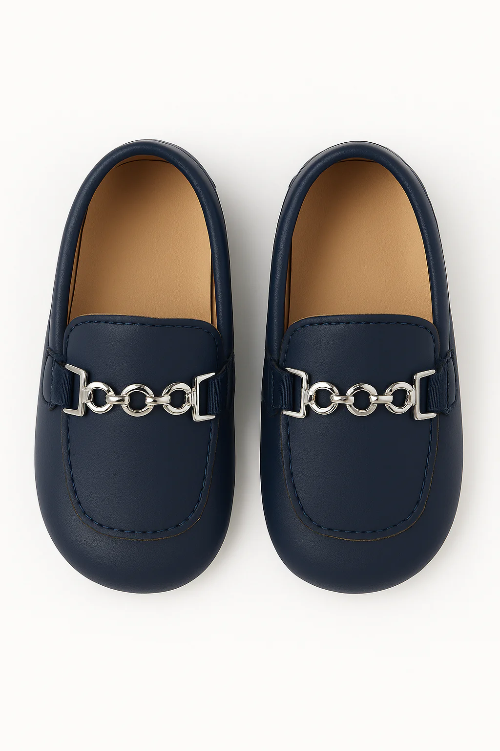 Baby Boys Pre-walker Loafer with Metal Charm - ALDOLFO - Navy Blue - Image 2