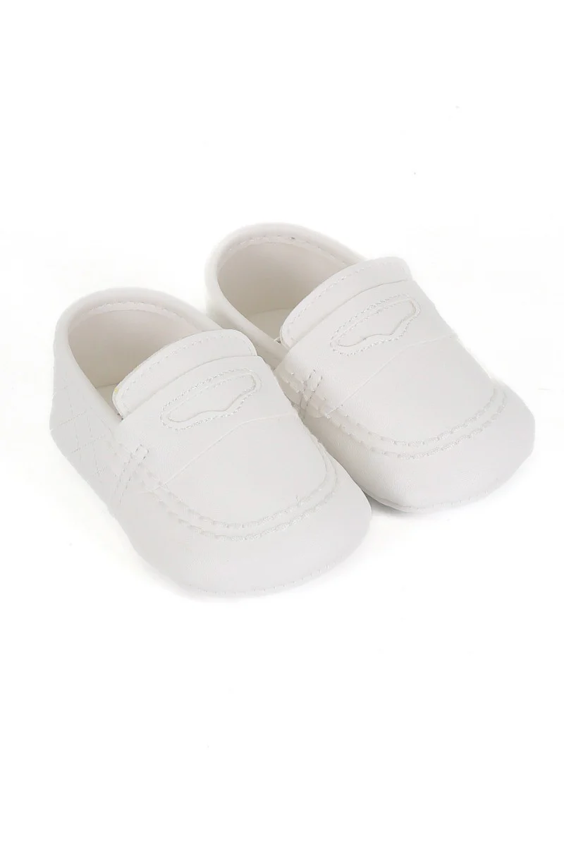 Baby Boys Slip on Pre-walker Moccasin - White - Image 2