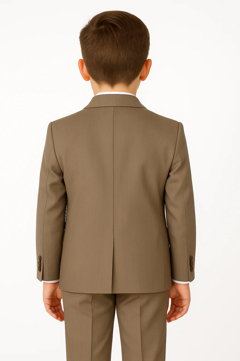 Boys Regular Fit All In One Suit - Dark Beige - Image 4
