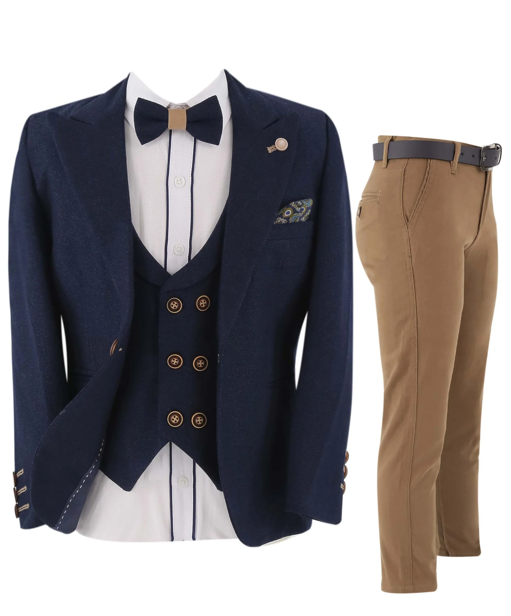 Boys Slim Fit Suit - HENRY - Navy Blue - Image 4