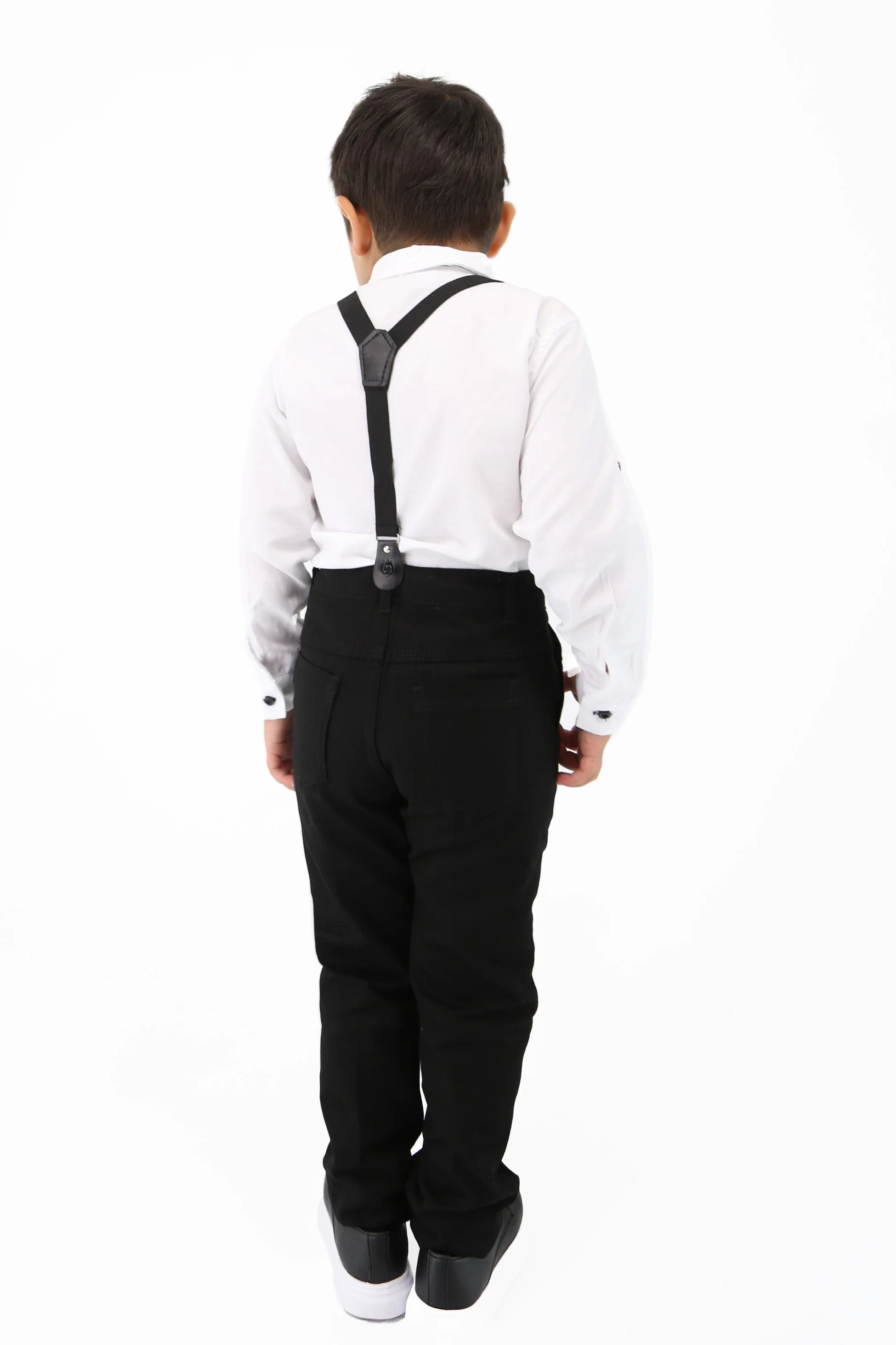 Baby & Boys 4-Piece Cotton Gentleman Outfit Set - OXFORD - White - Navy Blue - Image 7