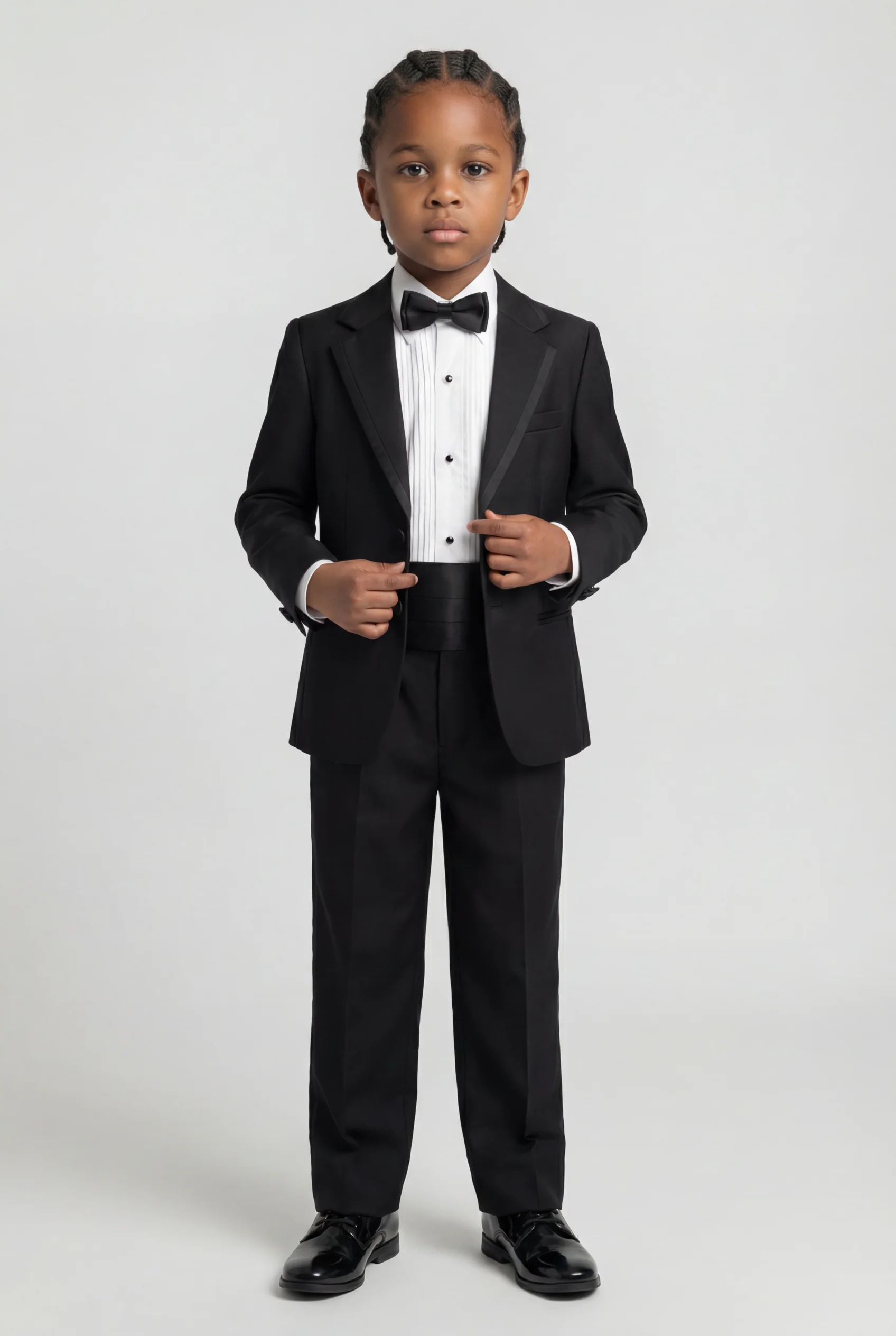 Babies & Boys Tuxedo Suit Set - Black - Image 2