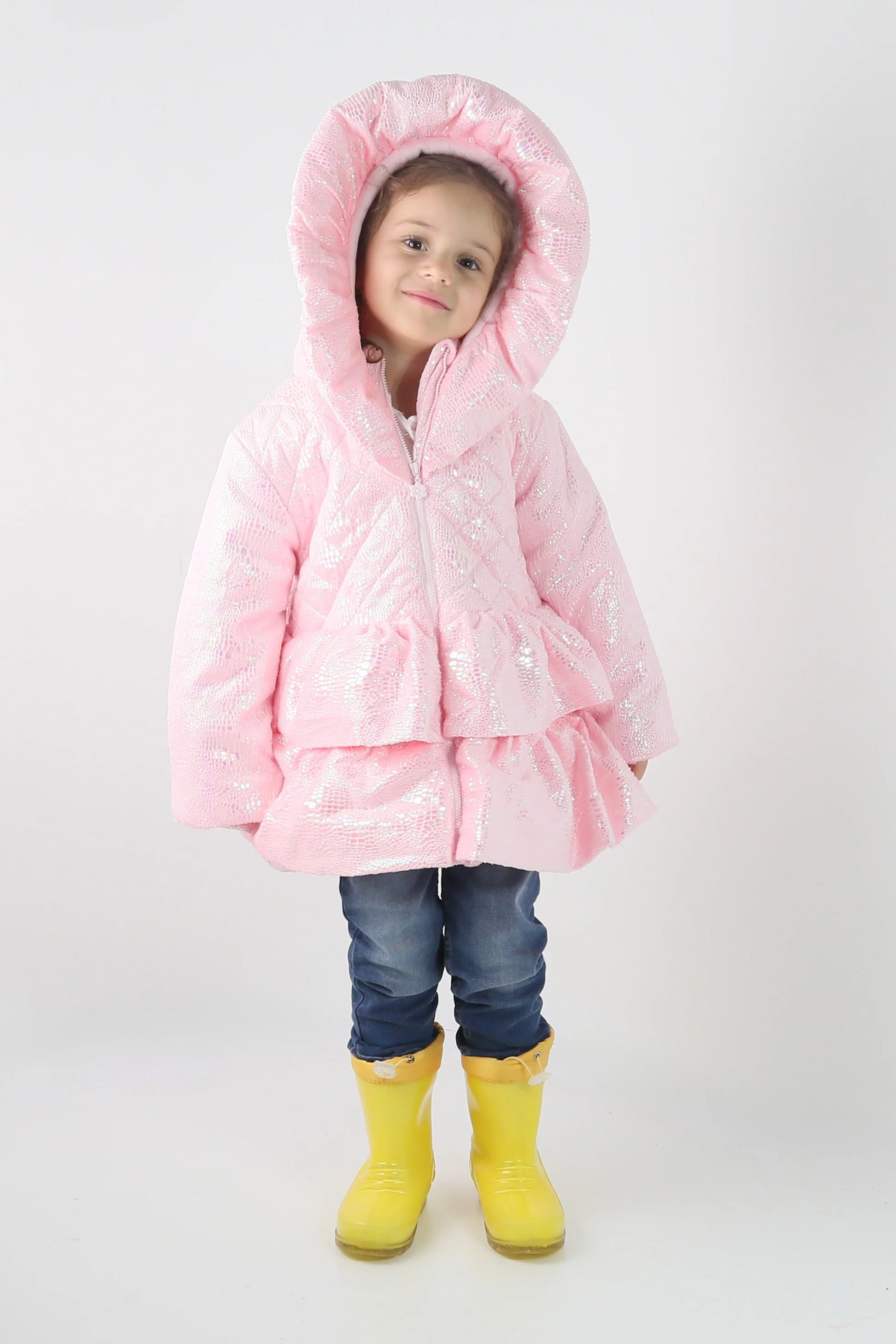 Baby & Girls' Iridescent Quilted Hooded Puffer Coat - SCARLET - Pink - Image 11