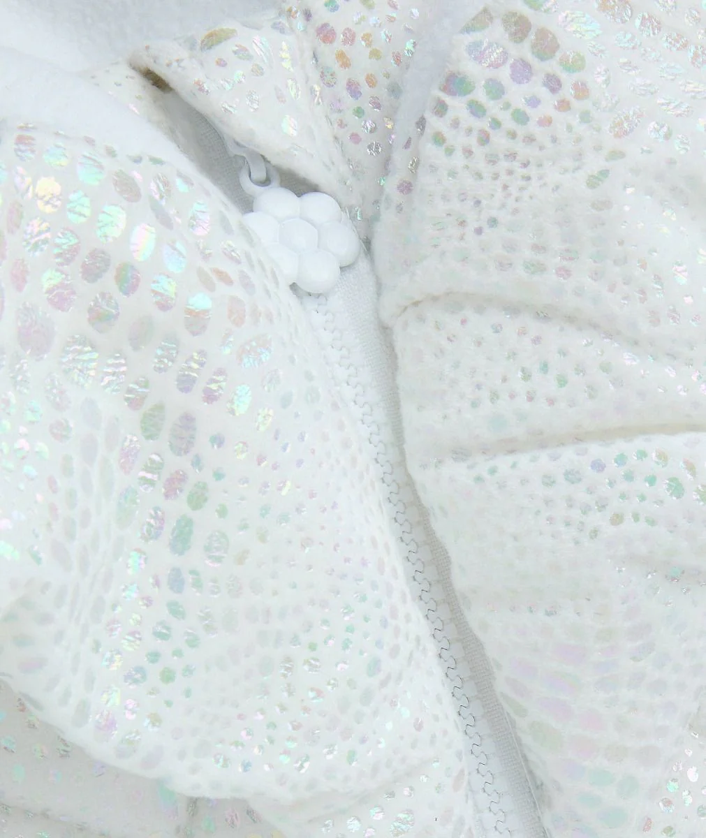 Baby & Girls' Iridescent Quilted Hooded Puffer Coat - SCARLET - White - Image 8