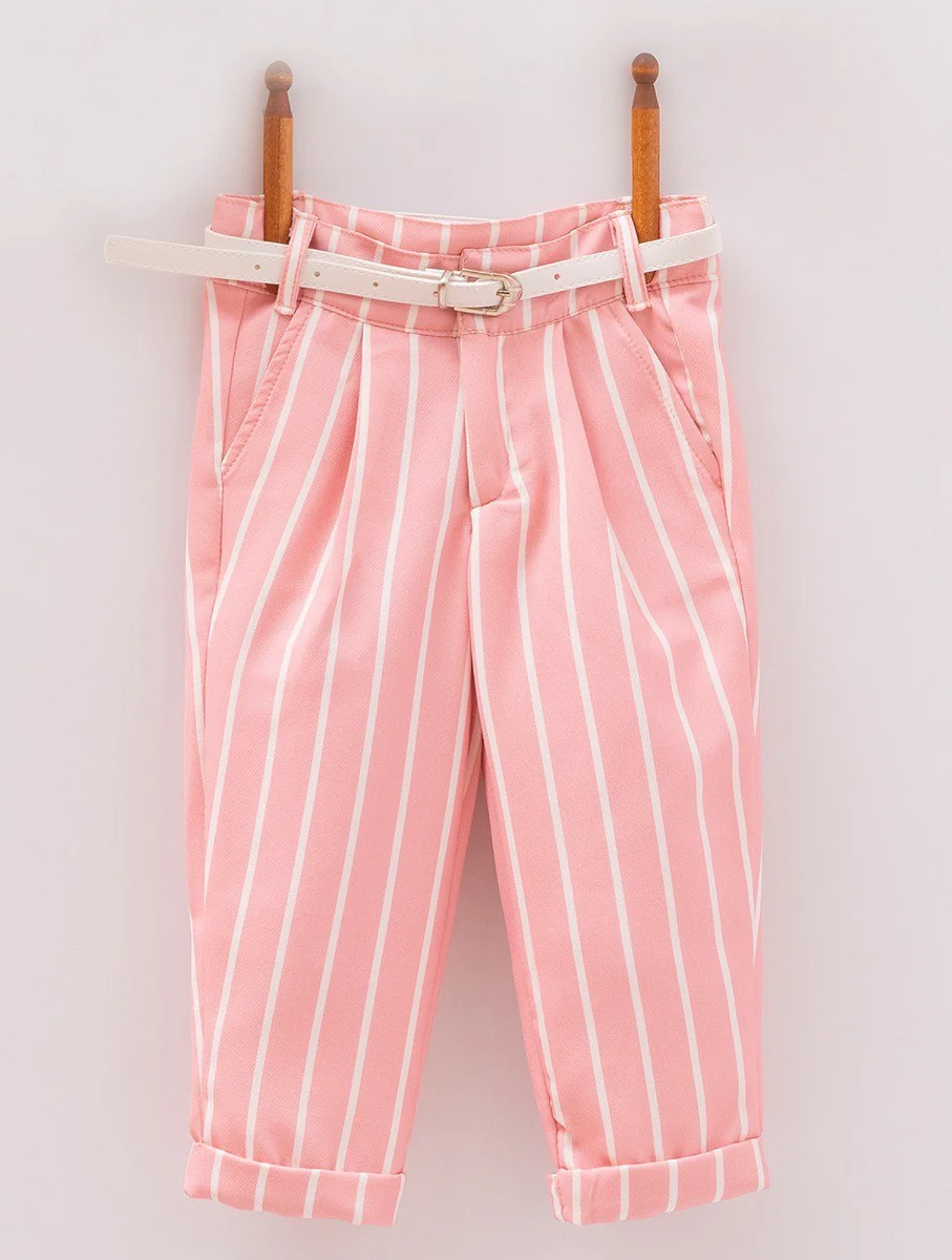 Girls Summer Casual White & Pink Set - MIALIA - White - Pink - Image 6