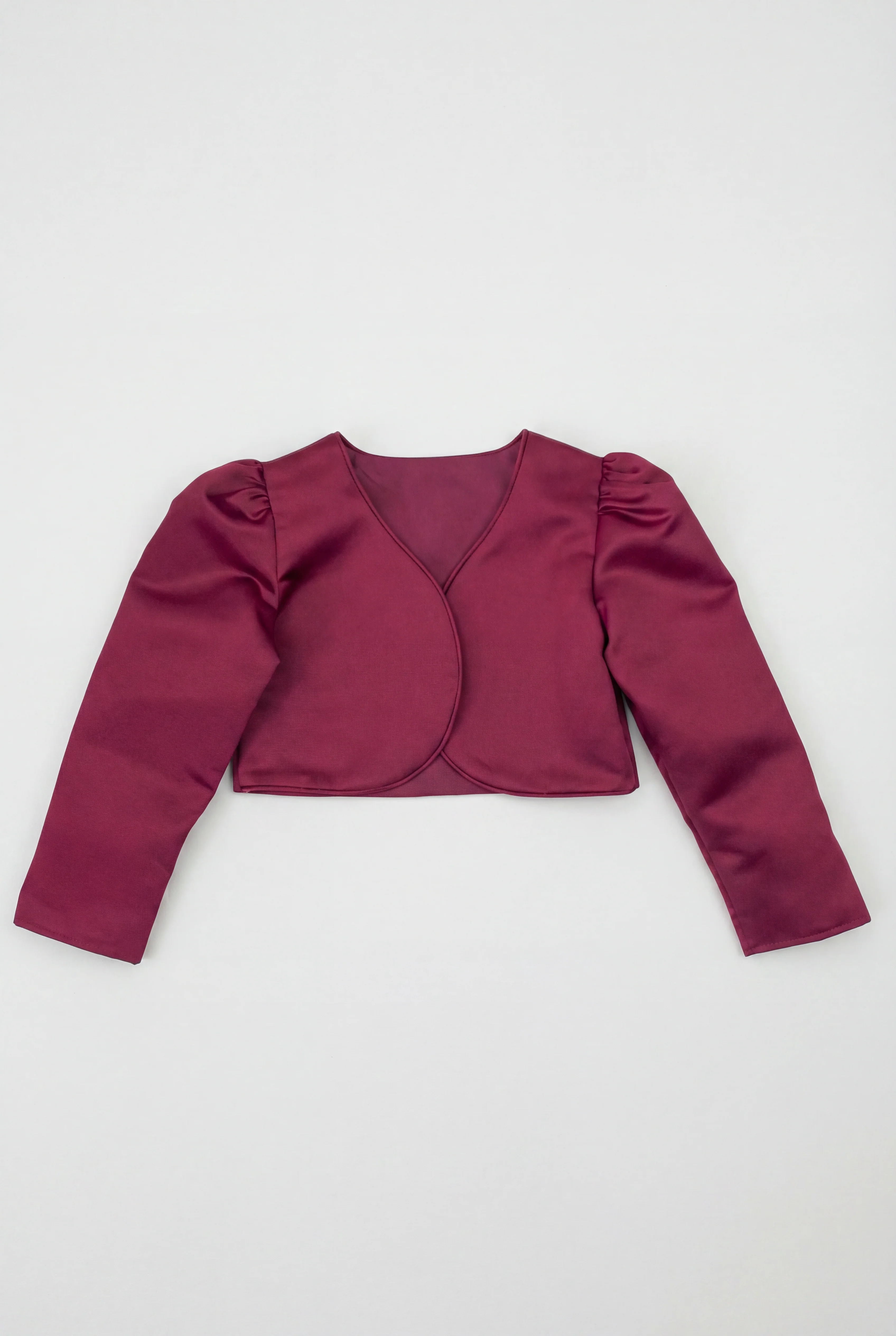 Babies & Girls Long Sleeves Bolero - Burgundy - Image 4