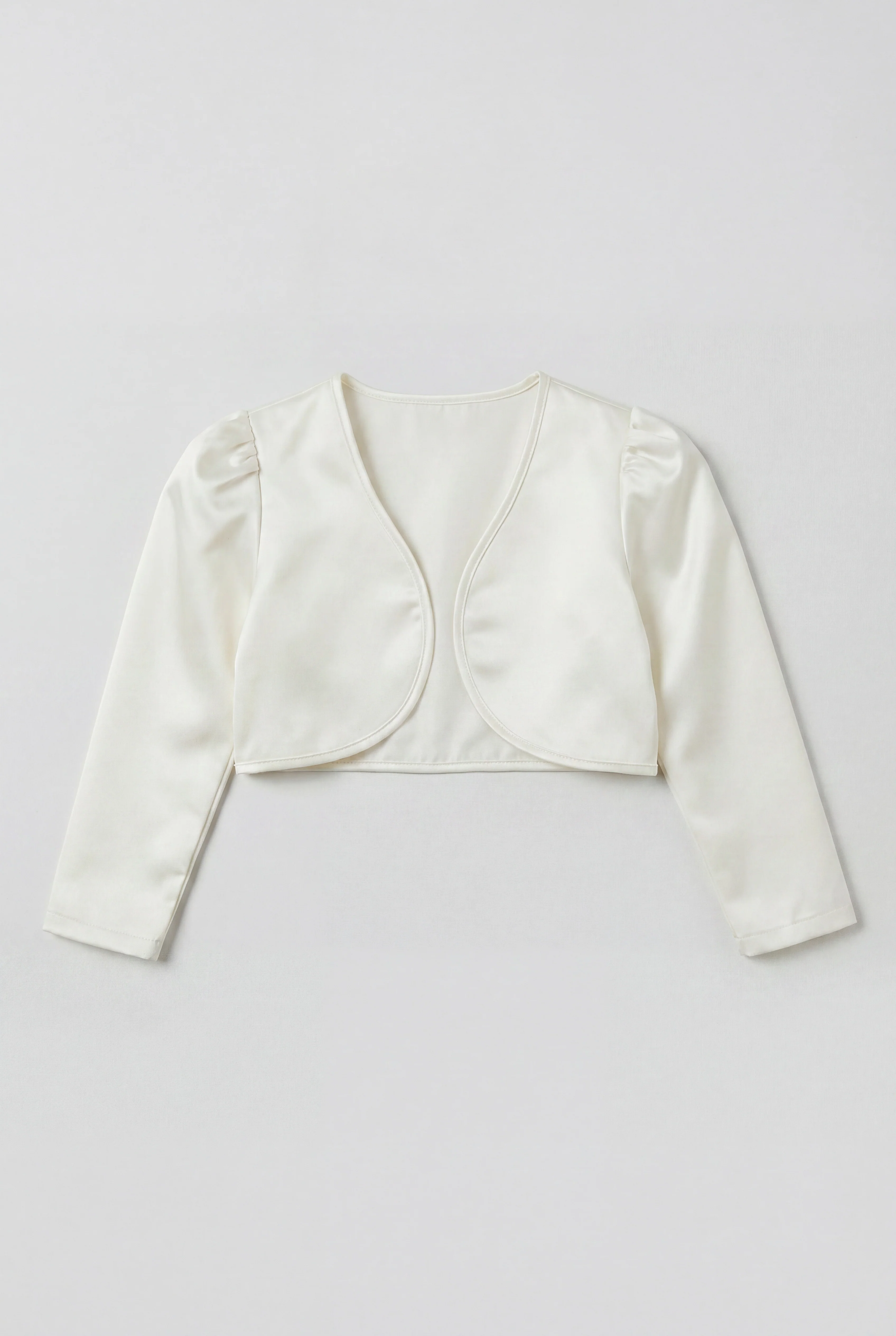 Babies & Girls Long Sleeves Bolero - Ivory - Image 4