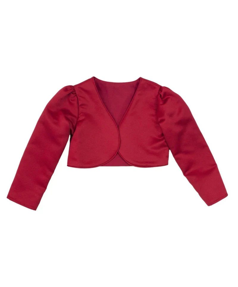 Babies & Girls Long Sleeves Bolero - Red - Image 4