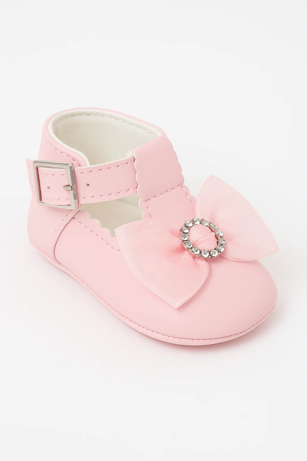 Baby Girls Rhinestones Christening Shoes - MILLIE - Pink