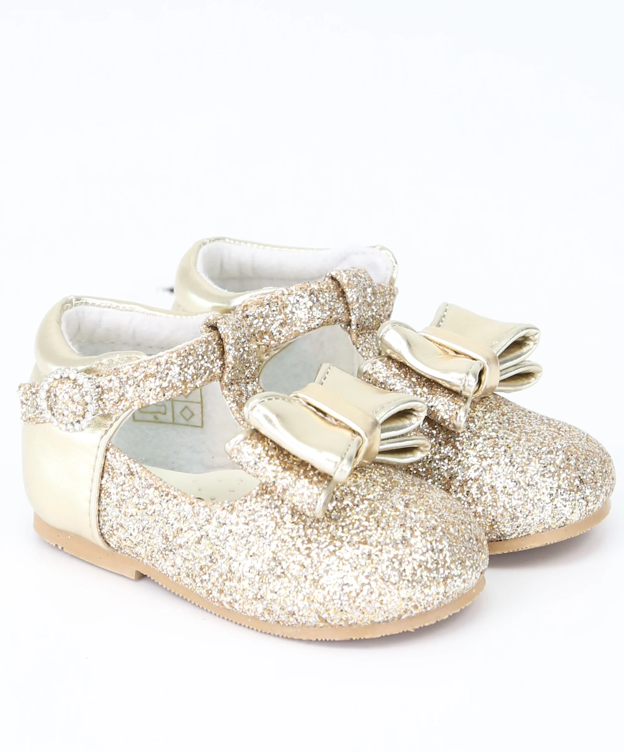 Baby Girls Sparkly Mary Jane Shoes - CORA - Gold - Image 3