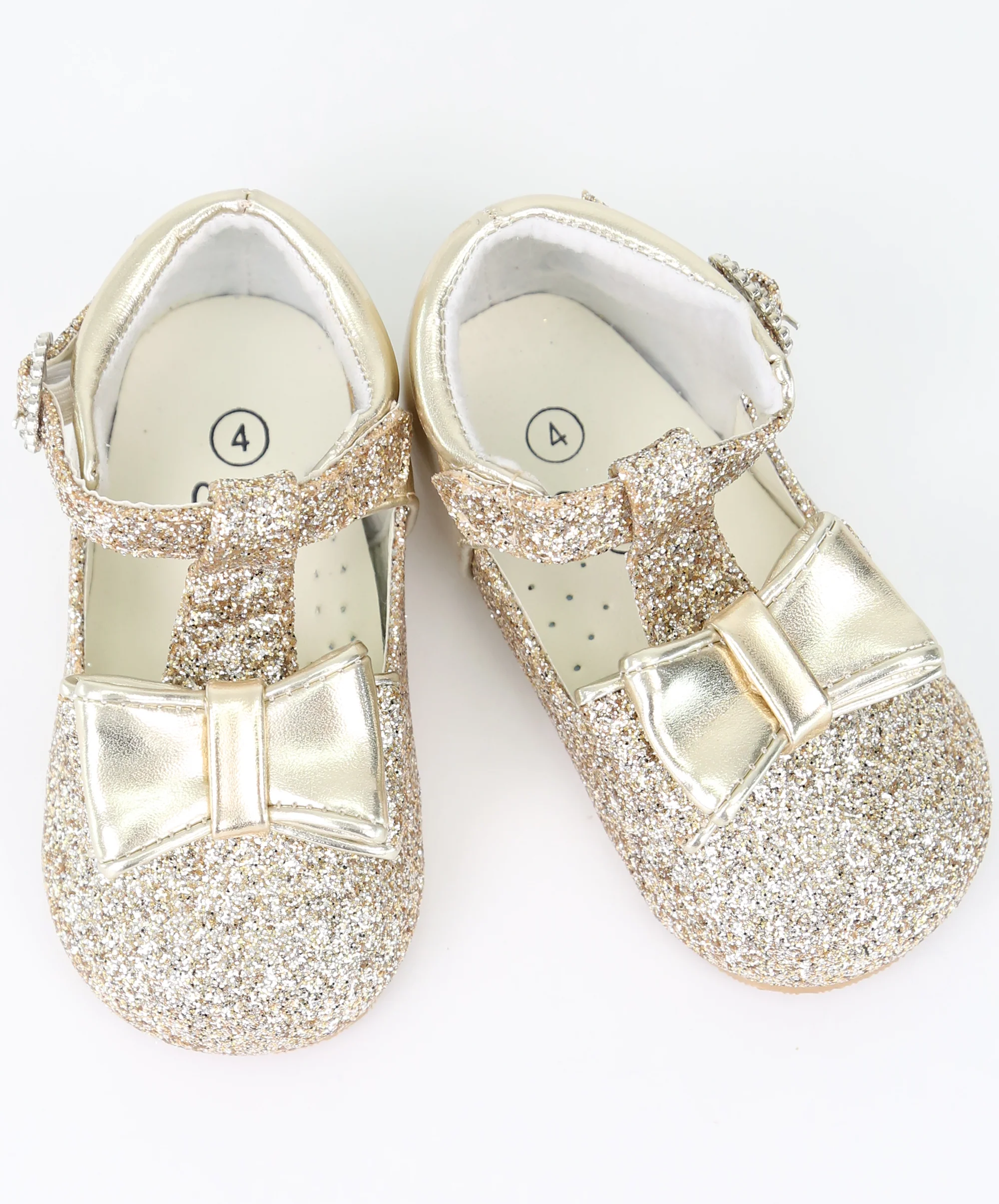 Baby Girls Sparkly Mary Jane Shoes - CORA - Gold - Image 5