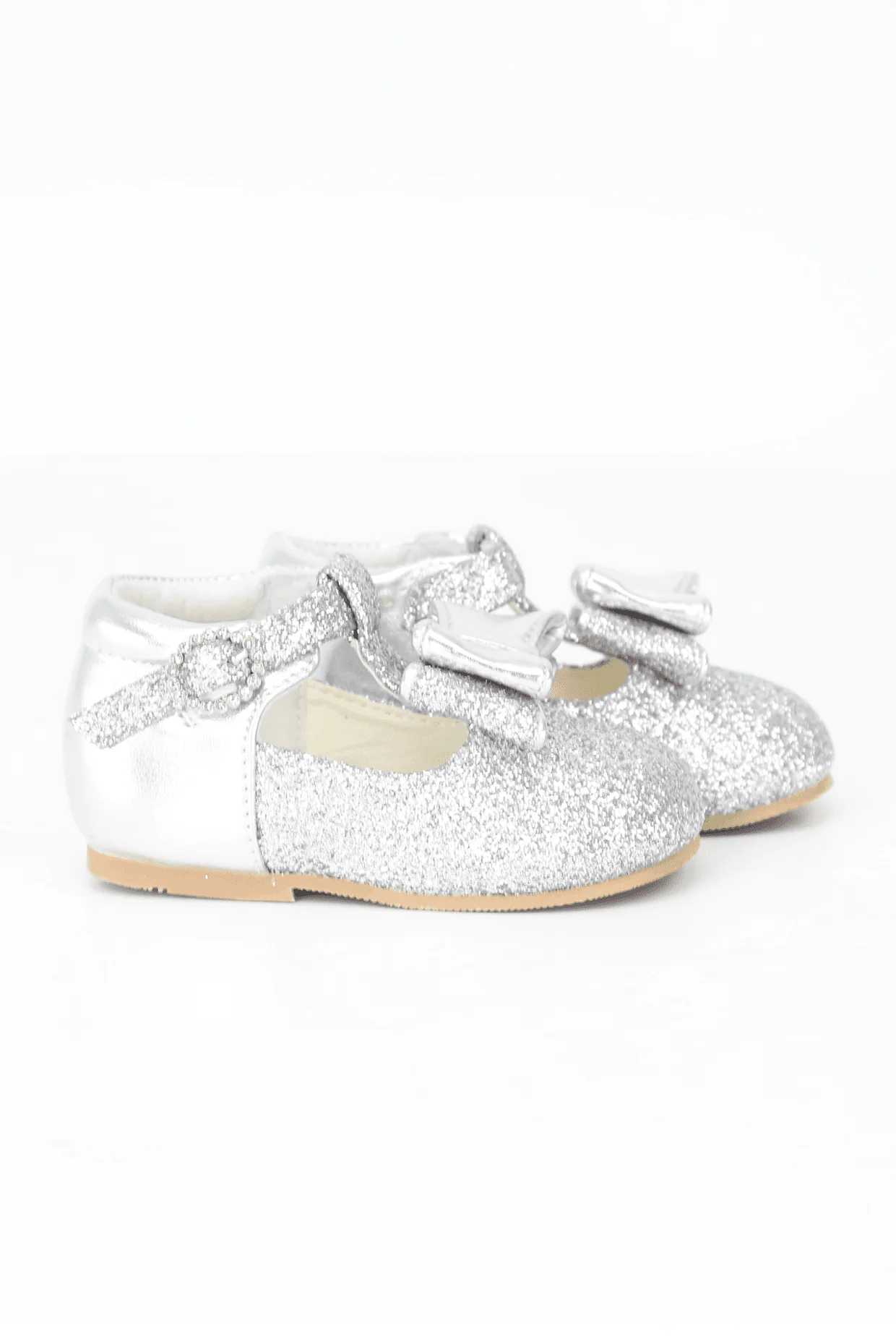 Baby Girls Sparkly Mary Jane Shoes - CORA - Silver - Image 3