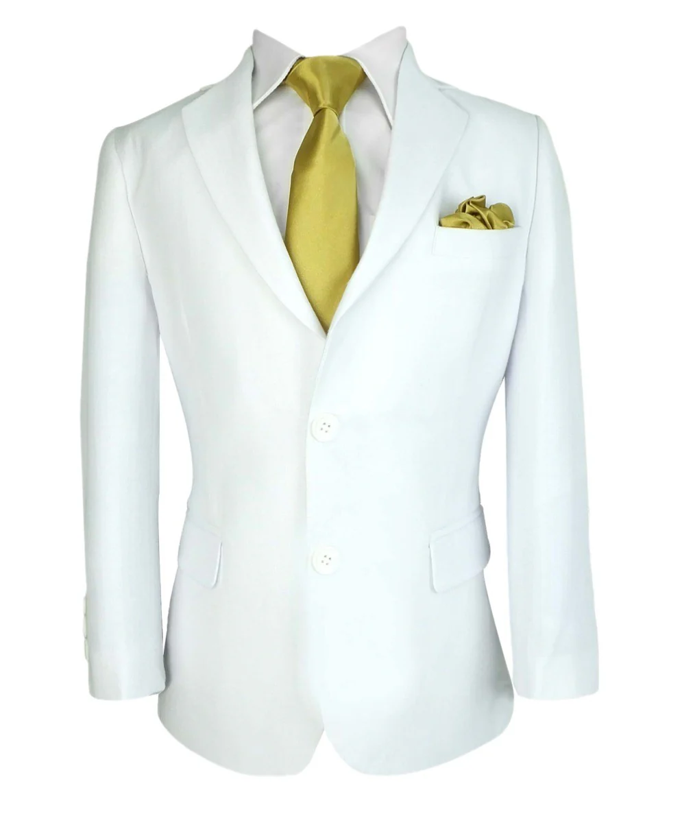 Boys Linen White Communion Suit - RIO - White