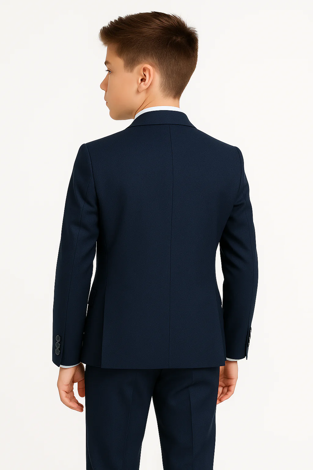 Boys Tailored Fit Formal Suit - LANDON - Navy Blue - Image 2