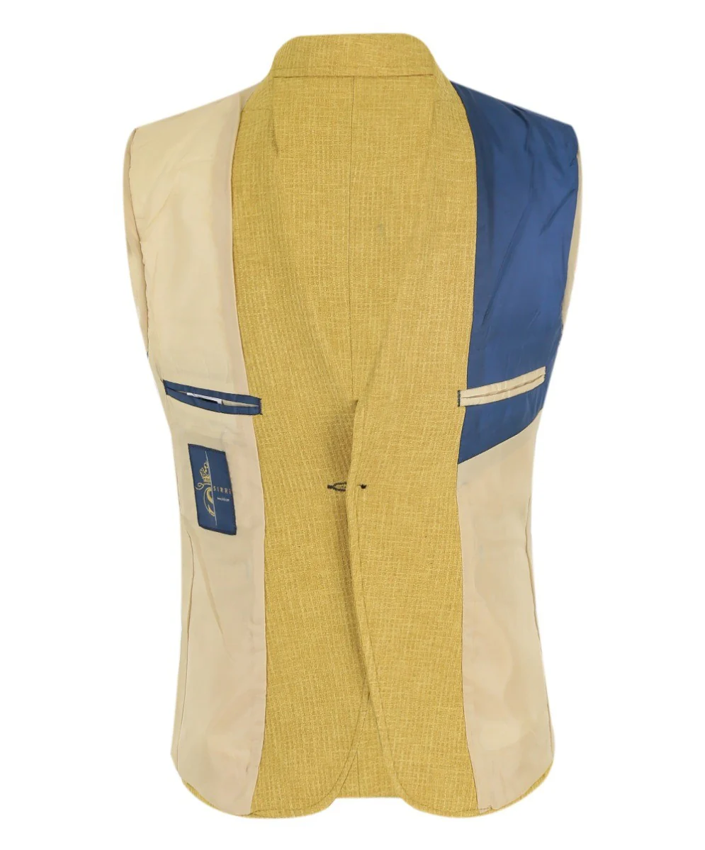 Boys Slim Fit Twill Formal Blazer - TERRY - Mustard - Image 8