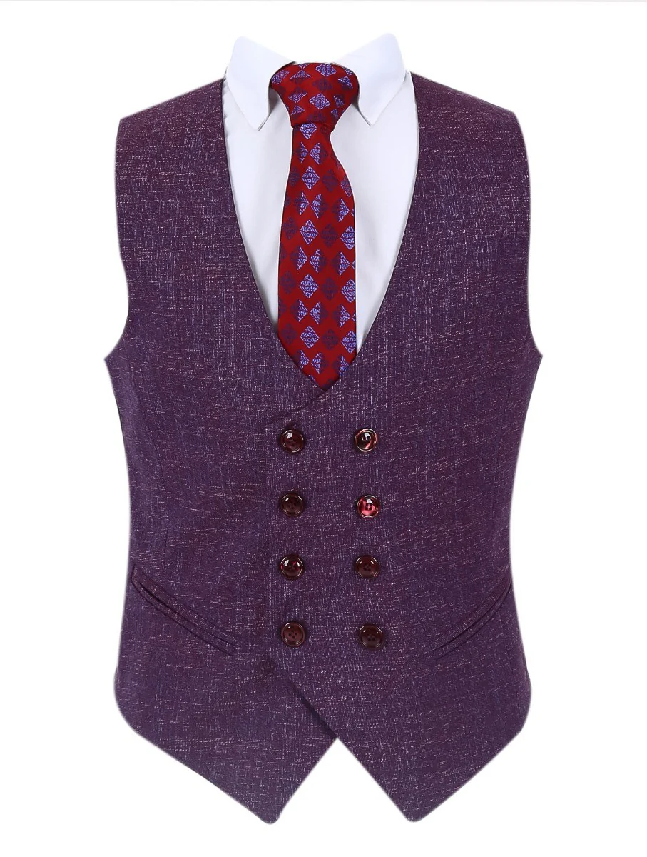 Boys Windowpane Check Slim Fit Suit Set - Navy Blue - Image 5