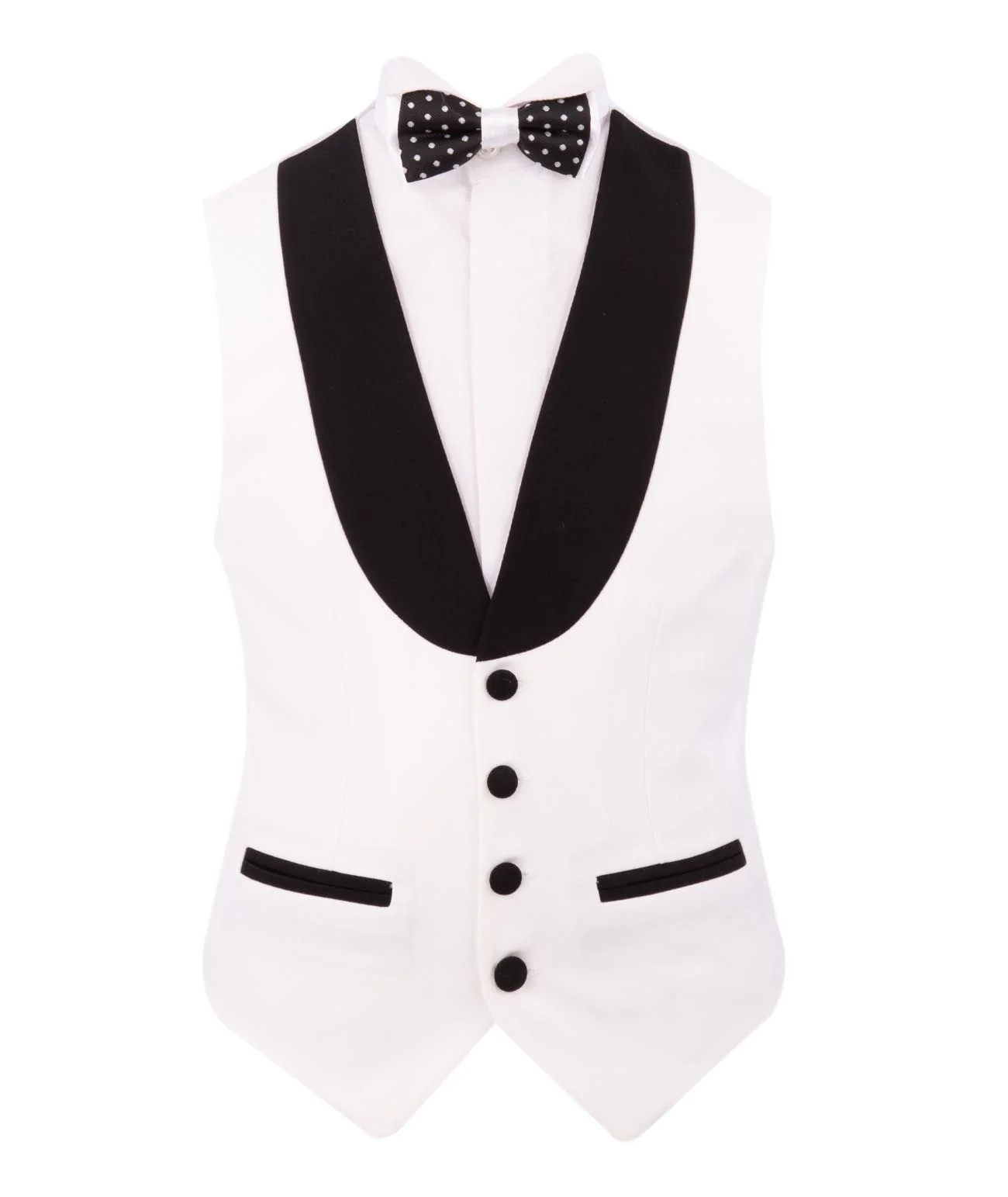 Boys' 3-Piece White Tuxedo Set with Black Details - Image 7
