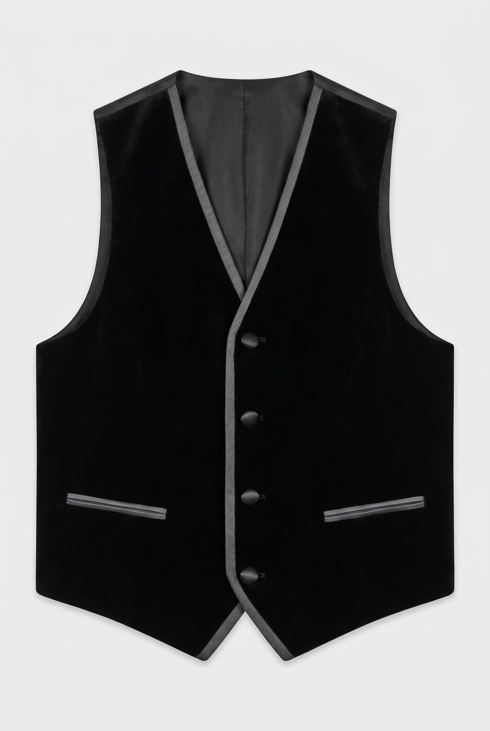 Boys 4-Piece Velvet Double Breasted Tuxedo Suit - Albert Black - Image 11
