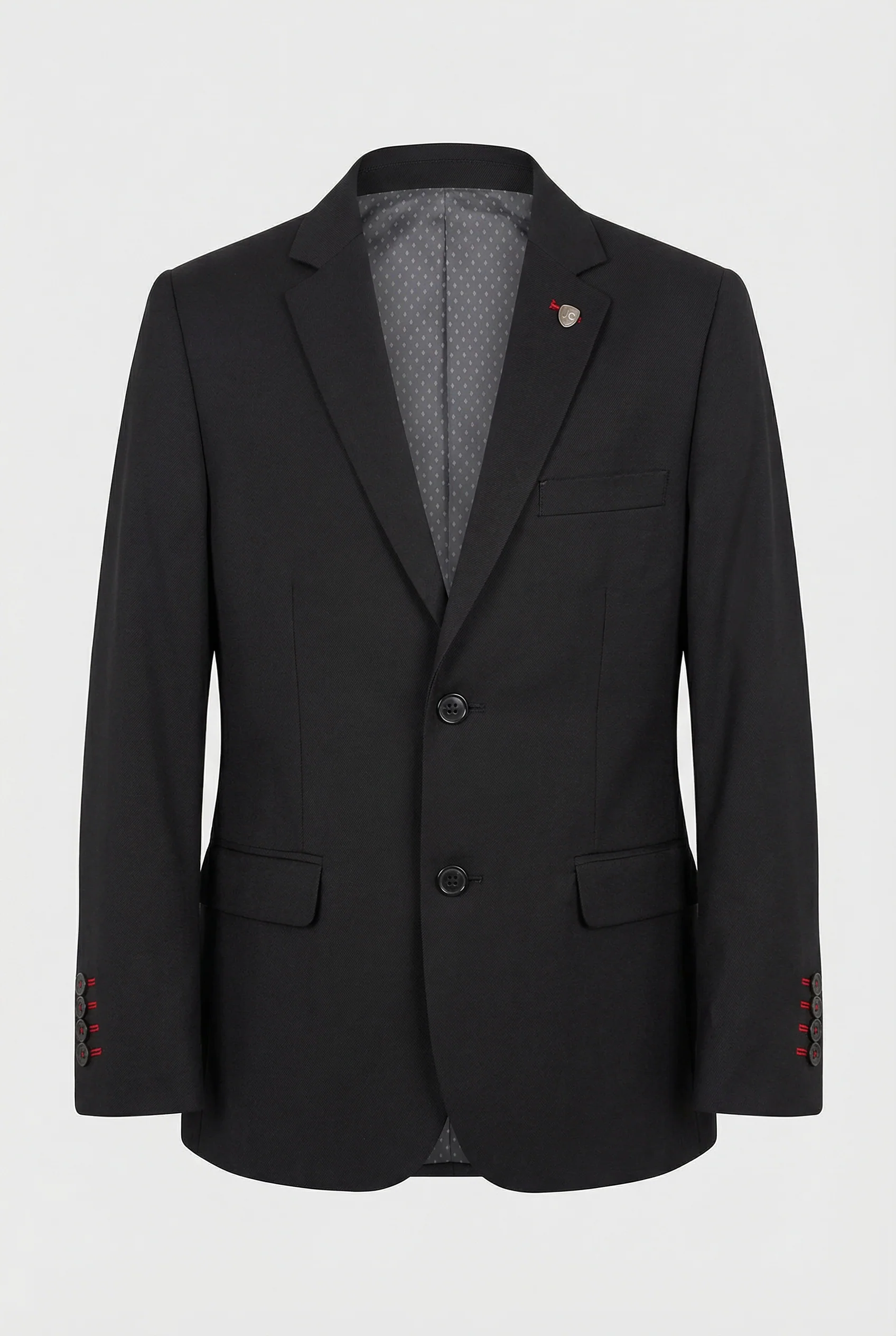 Boys 5-Piece Tailored Fit Twill Suit - Oscar - Black - Image 13