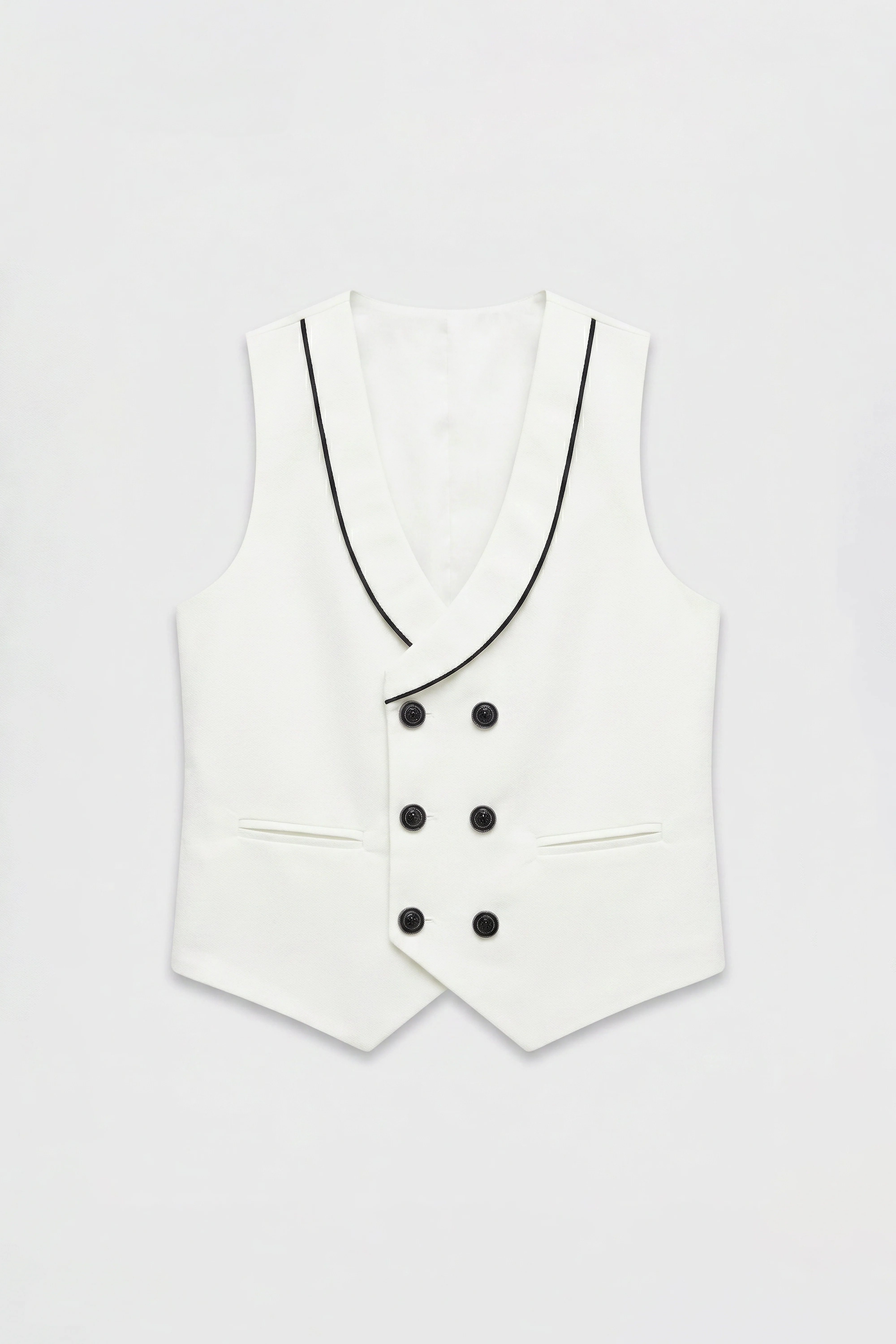 Boys 6-Piece Tuxedo Dinner Suit with Double Breasted Waistcoat - DAMATLIK W - Ivory - Image 9