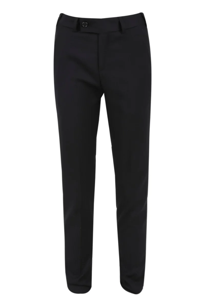 Boys Velvet Tuxedo 5 Piece Dinner Suit - Navy Blue and Black - Image 7