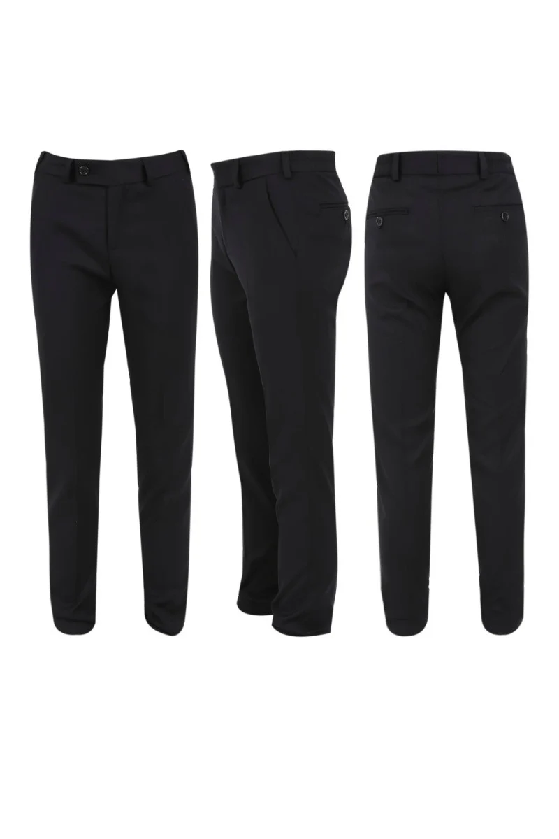 Boys Velvet Tuxedo 5 Piece Dinner Suit - Navy Blue and Black - Image 8