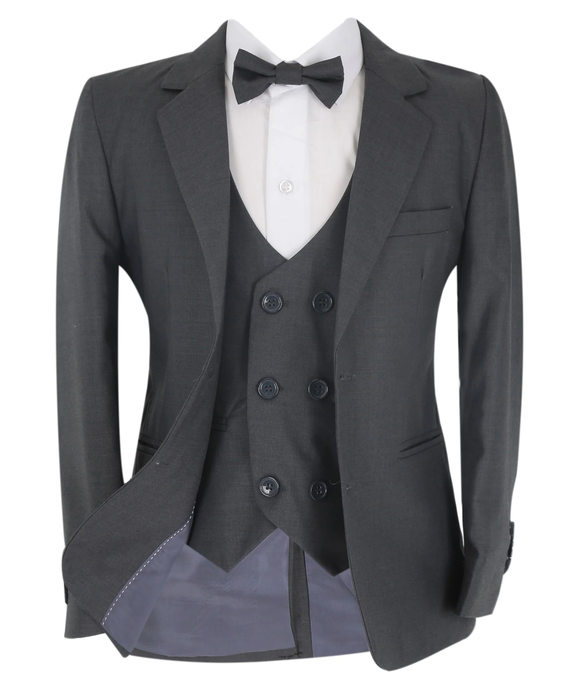 Boys Slim Fit 7 Piece Suit - DAVID D.GREY - Image 2