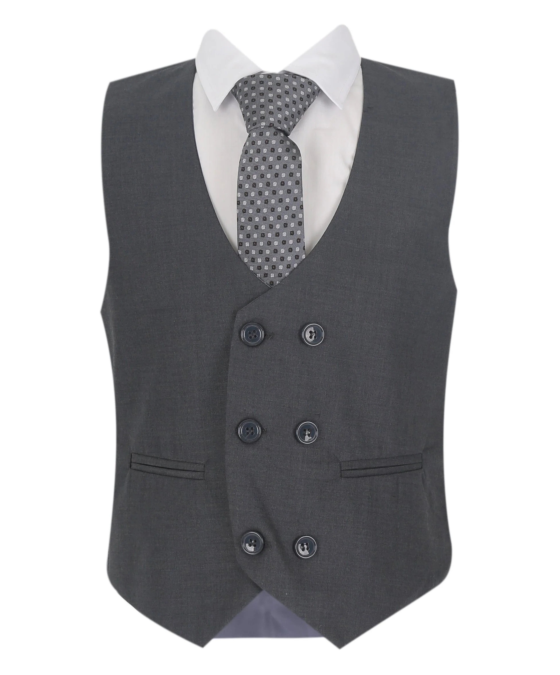 Boys Slim Fit 7 Piece Suit - DAVID D.GREY - Image 6