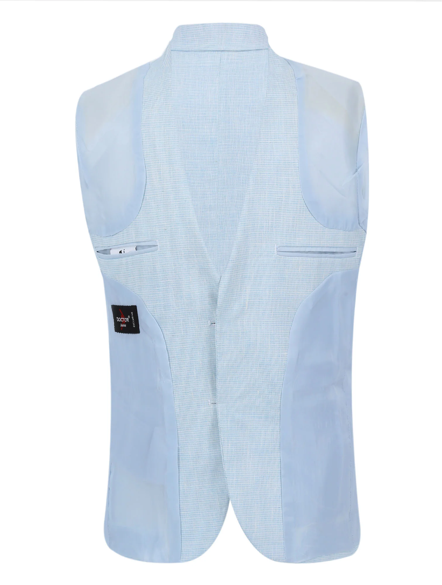 Boys Casual Linen Blazer - Sky Blue - Image 6