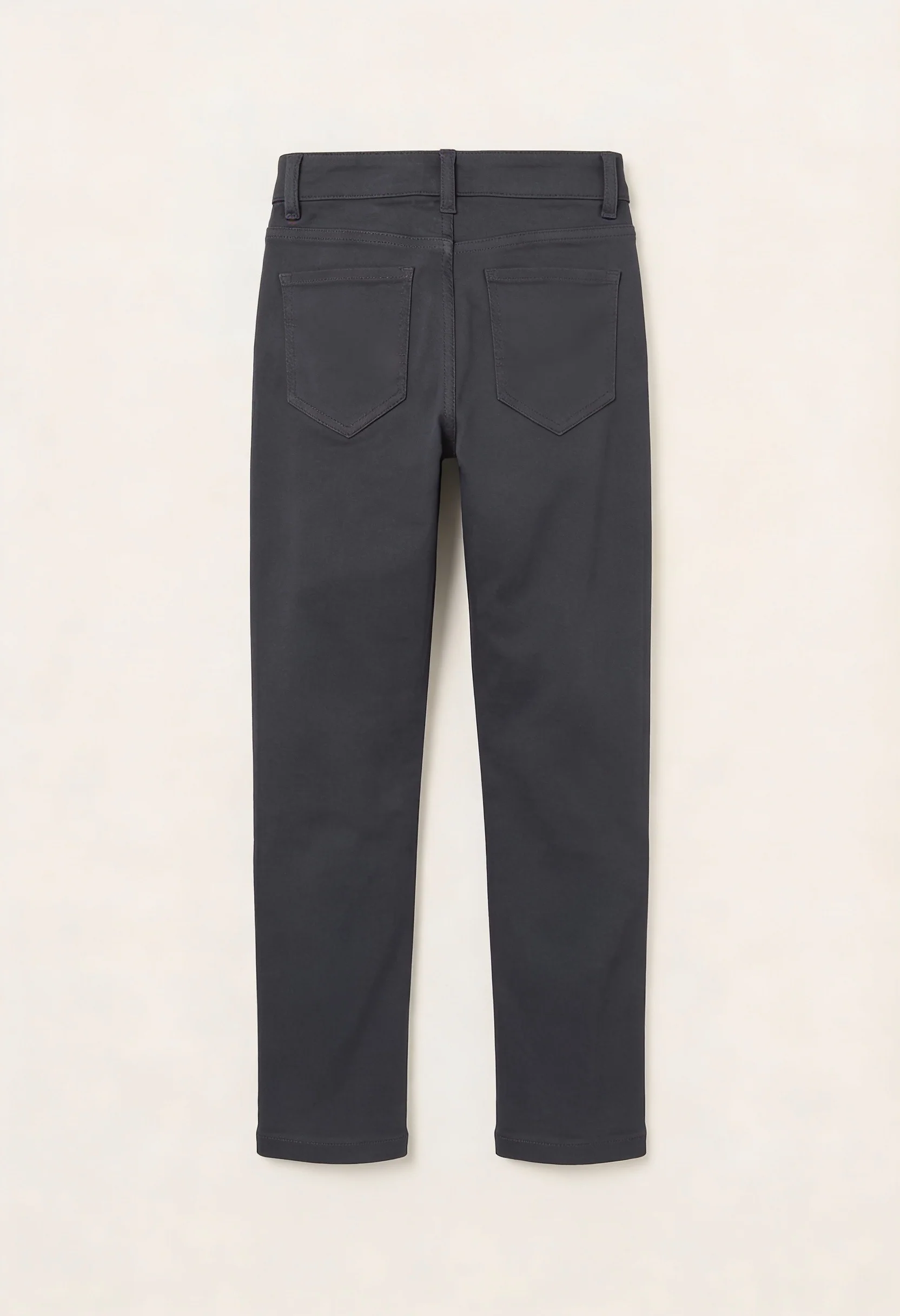 Boys Cotton Casual Stretch Chino Trousers – Charcoal Grey - Image 5