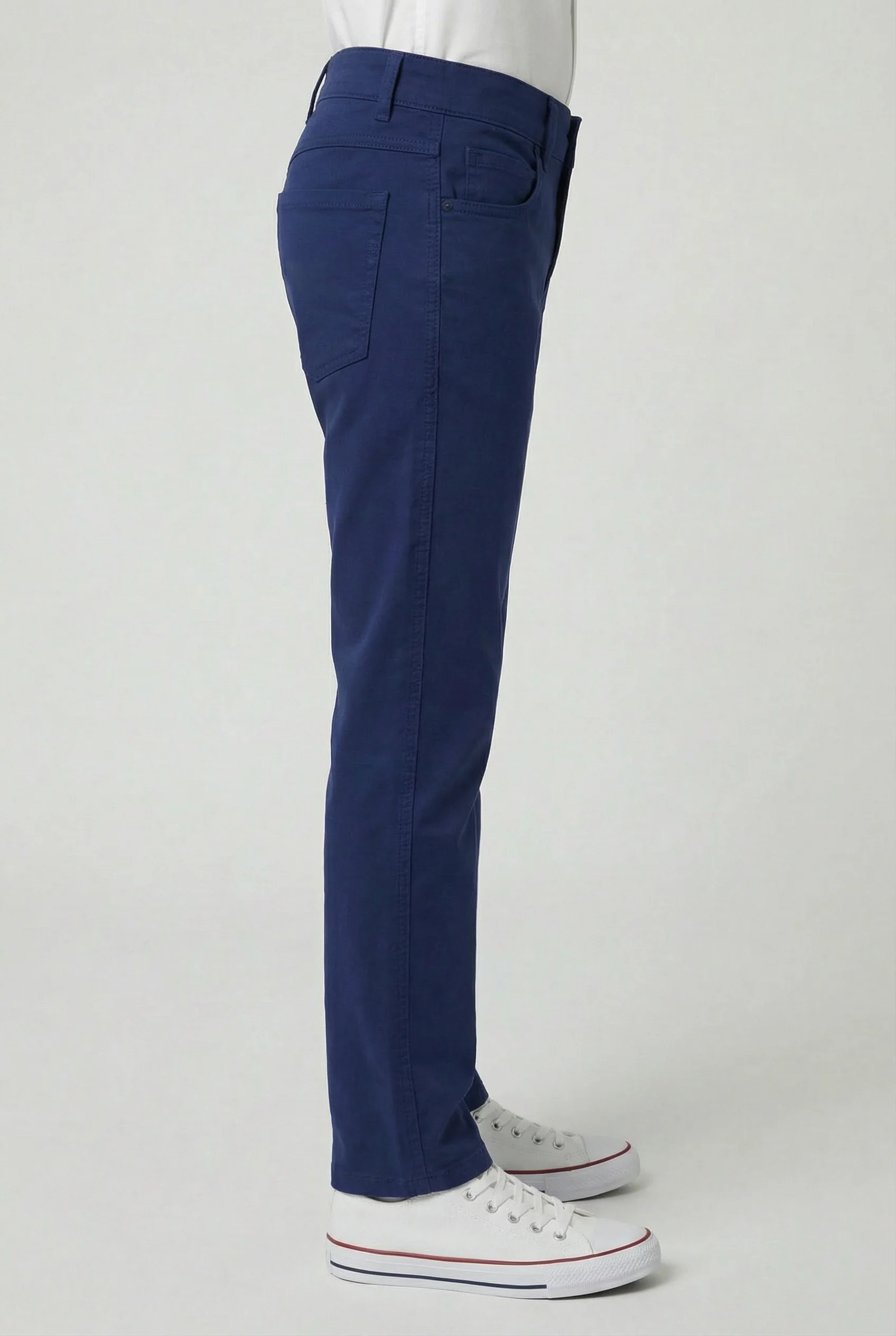 Boys Cotton Casual Stretch Chino Trousers – Parliament Blue - Image 3