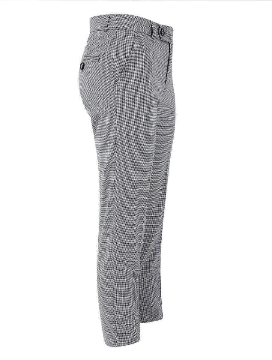 Boys Retro Check Slim Fit Suit - Grey - Image 8