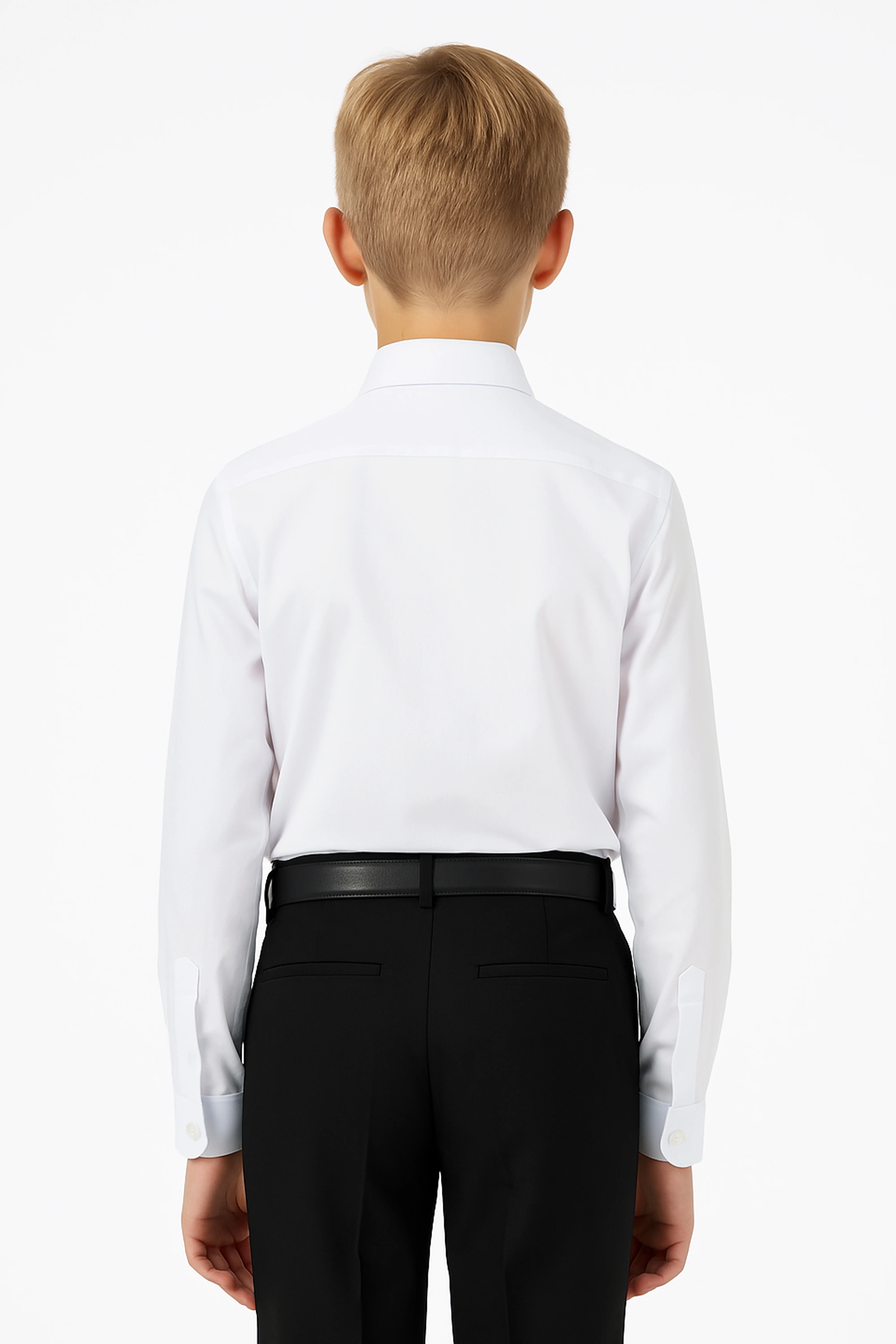 Boys Cotton Classic Collar Dress Shirt - Harput - White - Image 2