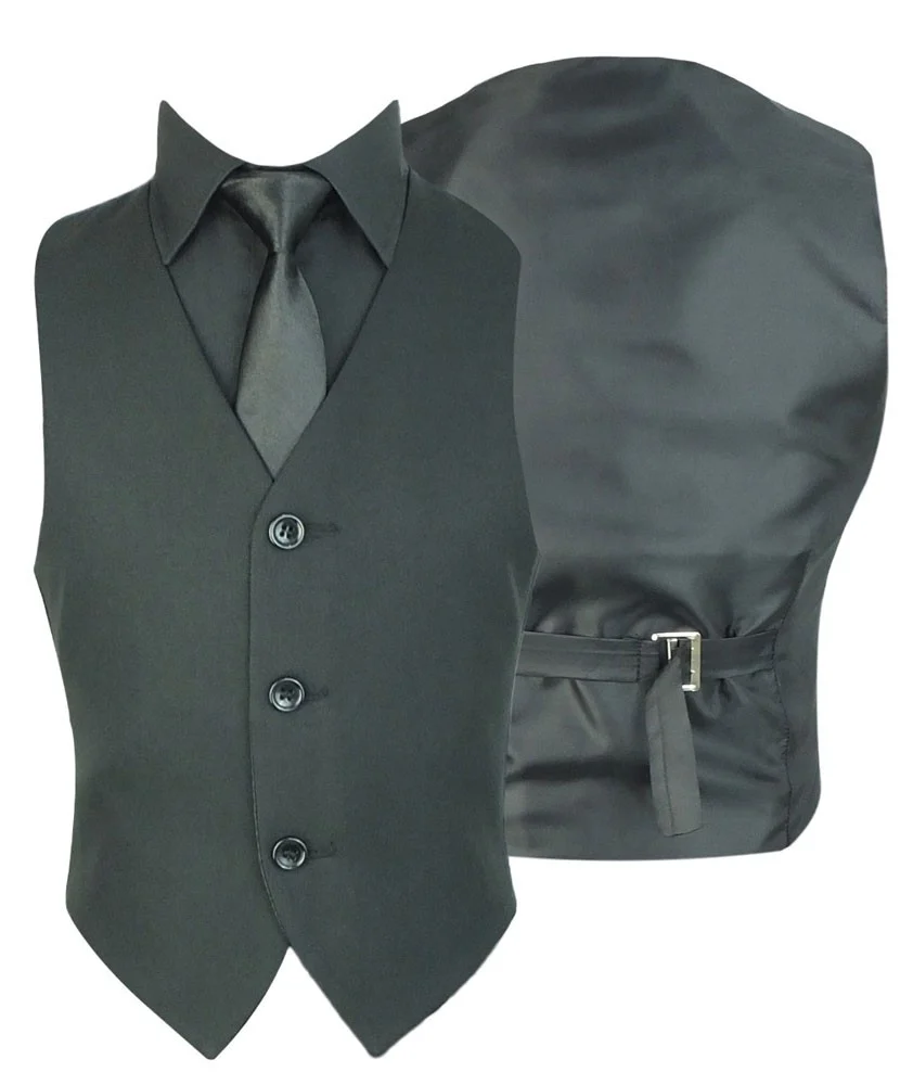 Boys All in One Slim Fit Black Suit Set - NERO - Black - Image 3