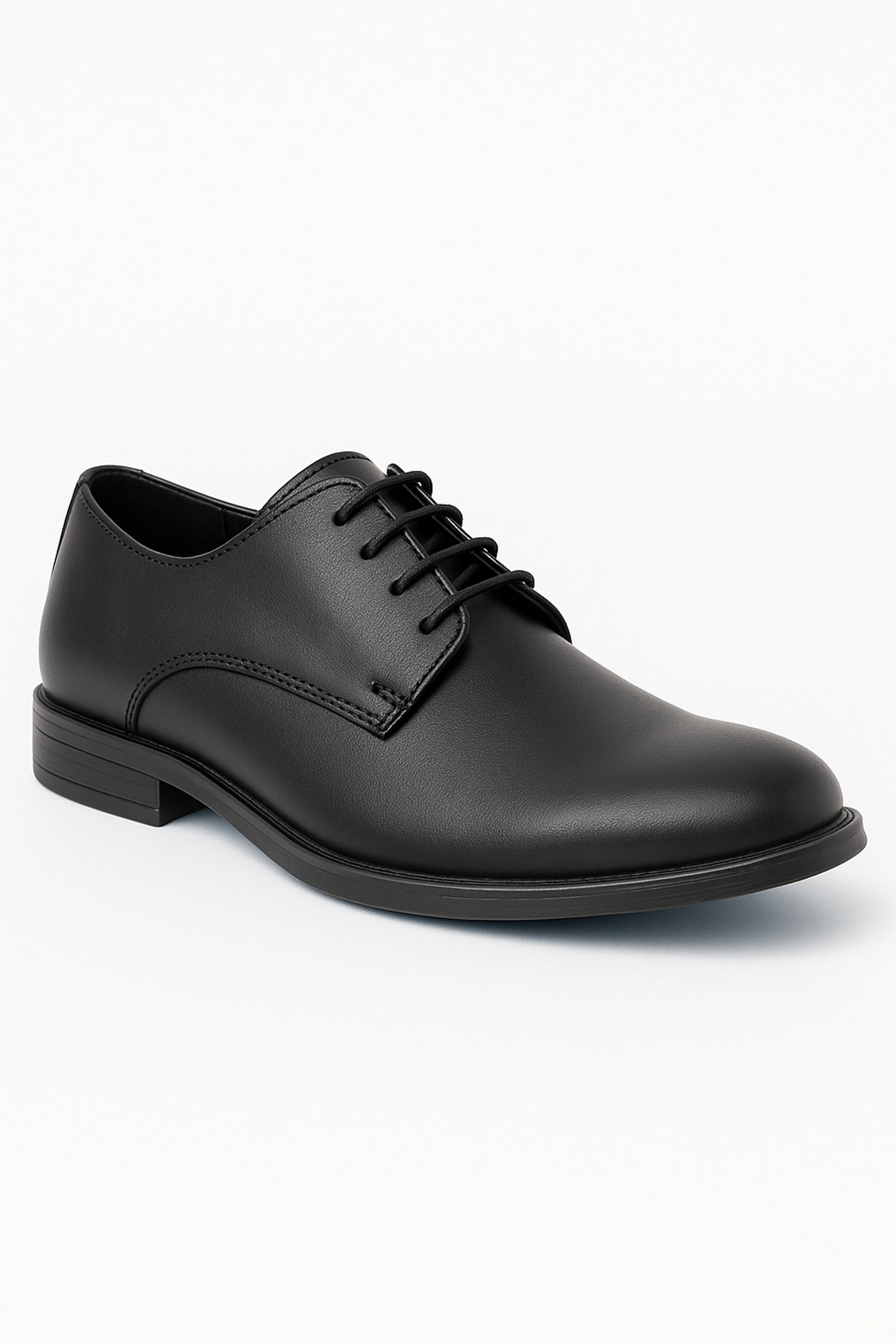Boys Derby Mat Lace Up Dress Shoes - COLOMBIA - Black