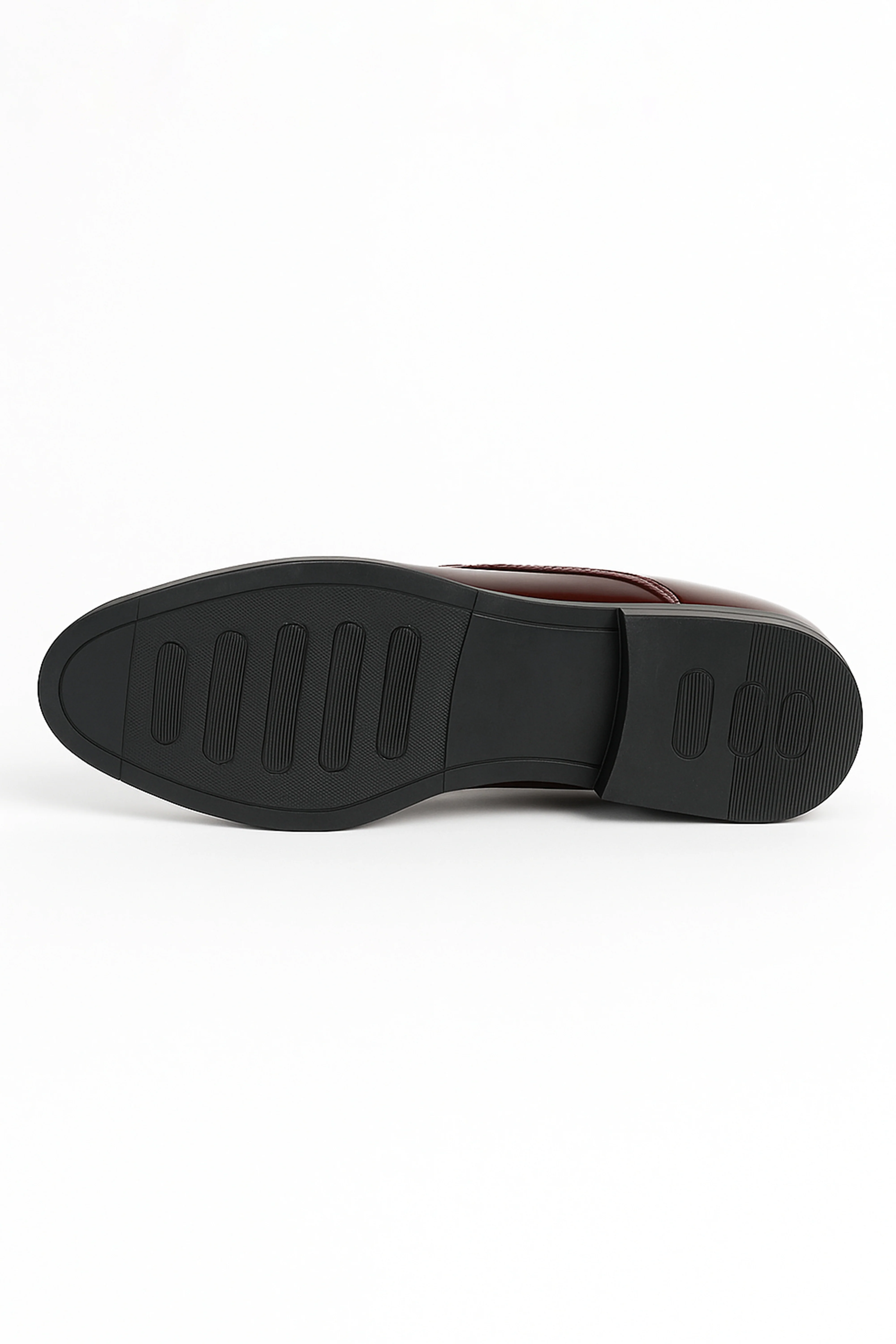 Boys Derby Patent Lace Up Formal Shoes - Burgundy - Image 4