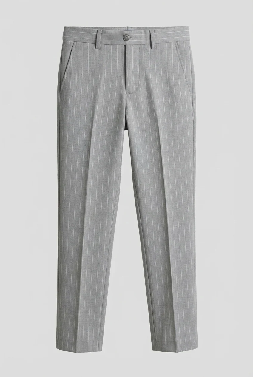 Boys Double-Breasted Pinstripe Suit - 3-Piece & 6-Piece Set - Grey - Image 8